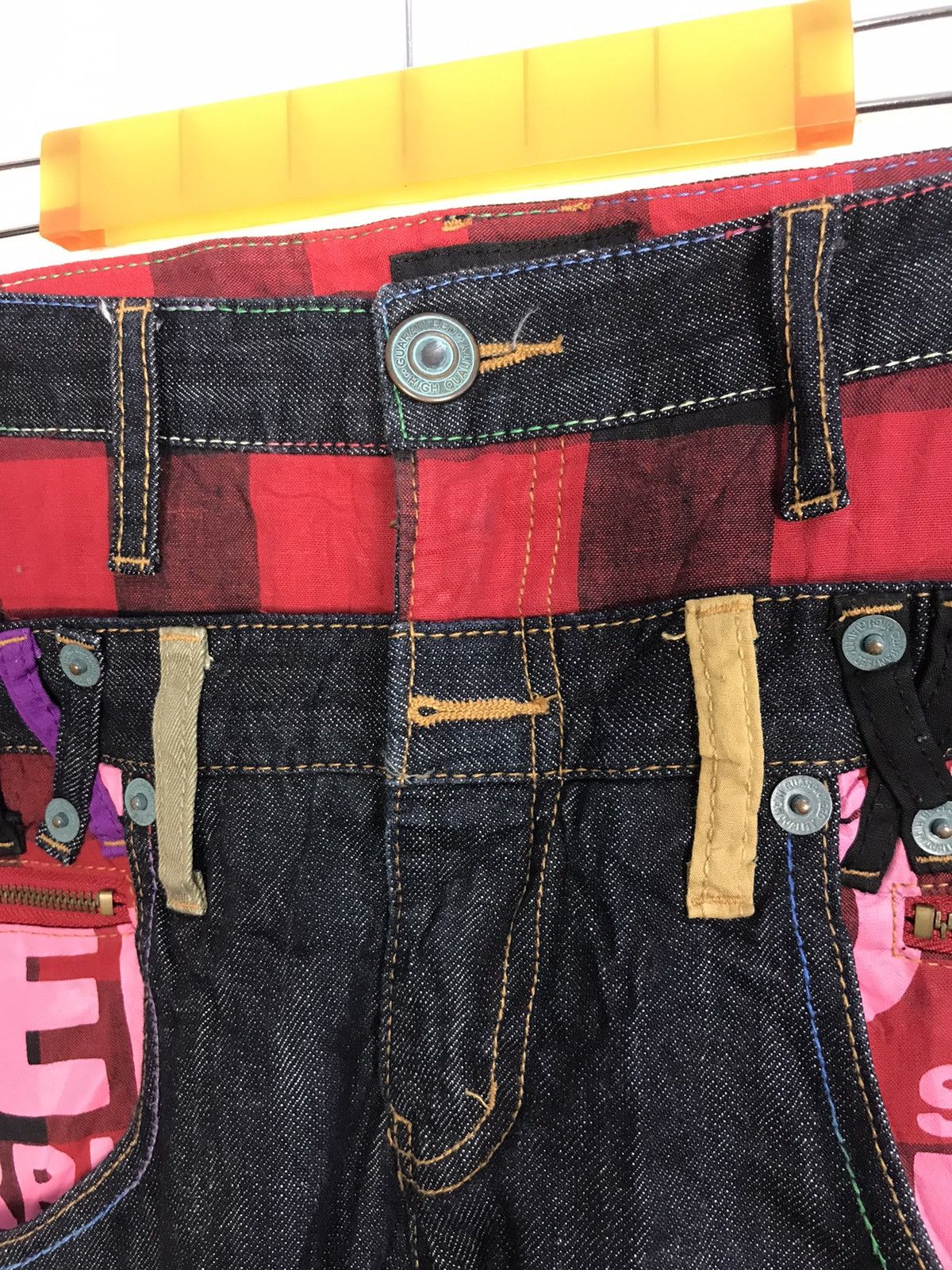 Japanese Brand Sorridere Double Waist Straight Colourfull Jeans K1149j Size US 34 / EU 50 - 5 Thumbnail