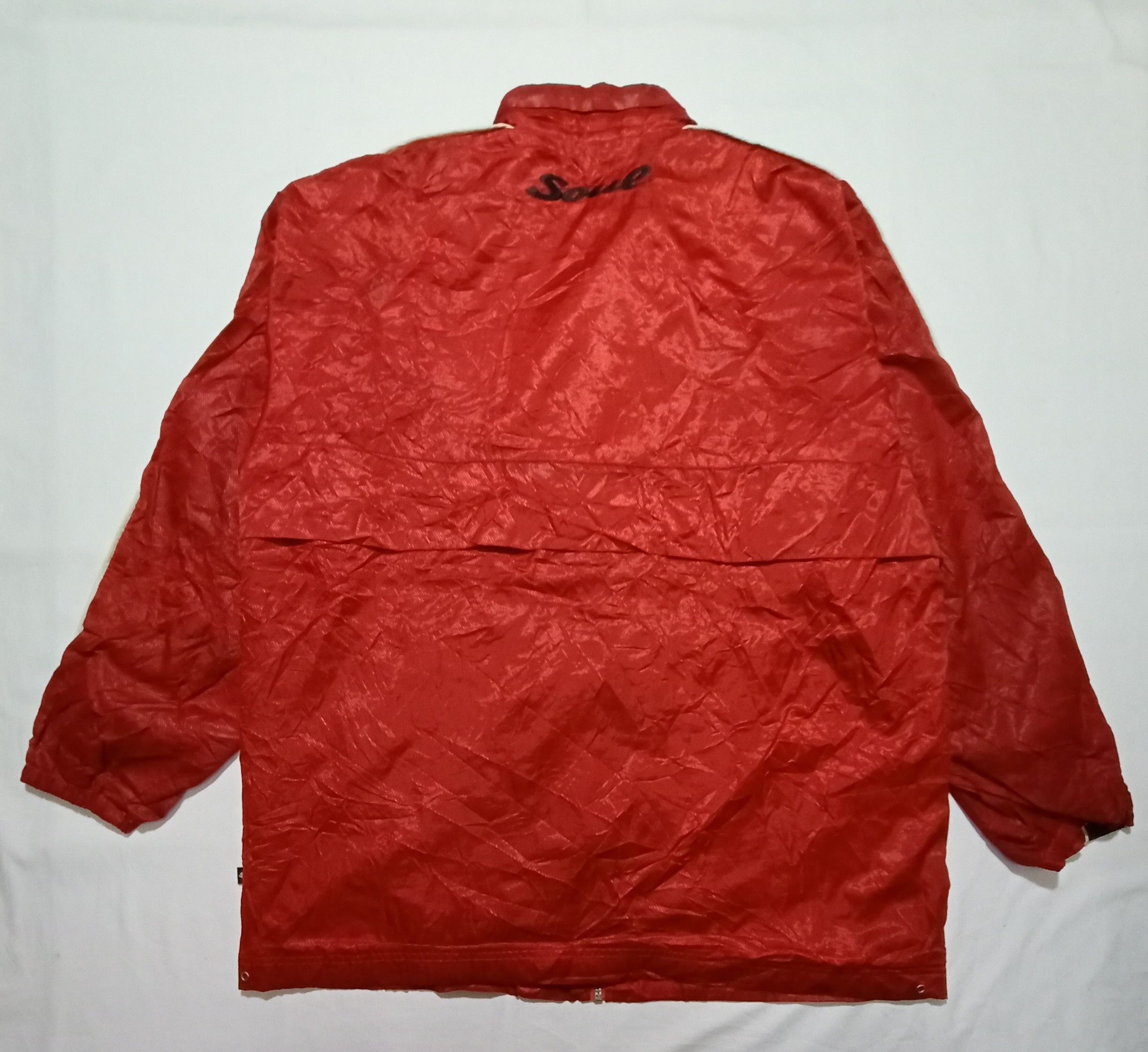 Japanese Brand × Vintage Soul Rap Hip Hop Red Windbreaker Jacket Embroidery Logo Size US XL / EU 56 / 4 - 5 Thumbnail