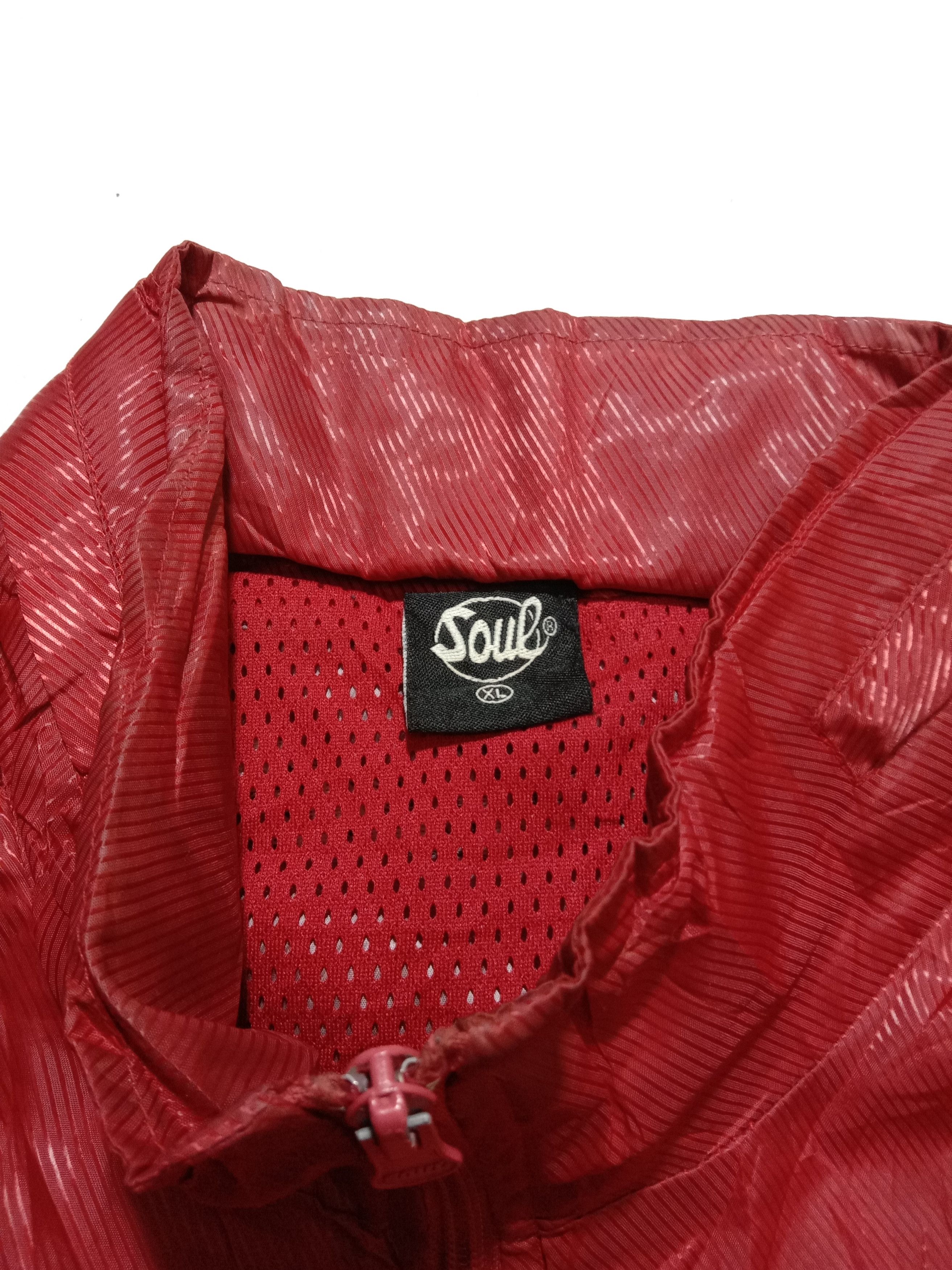 Japanese Brand × Vintage Soul Rap Hip Hop Red Windbreaker Jacket Embroidery Logo Size US XL / EU 56 / 4 - 2 Thumbnail