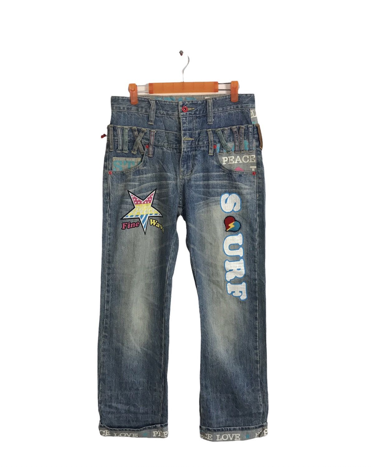 Japanese Brand × Vintage Clone Devgru Double Waist Denim Pant Jeans Unisex K1141j Size 30" / US 8 / IT 44 - 1 Thumbnail