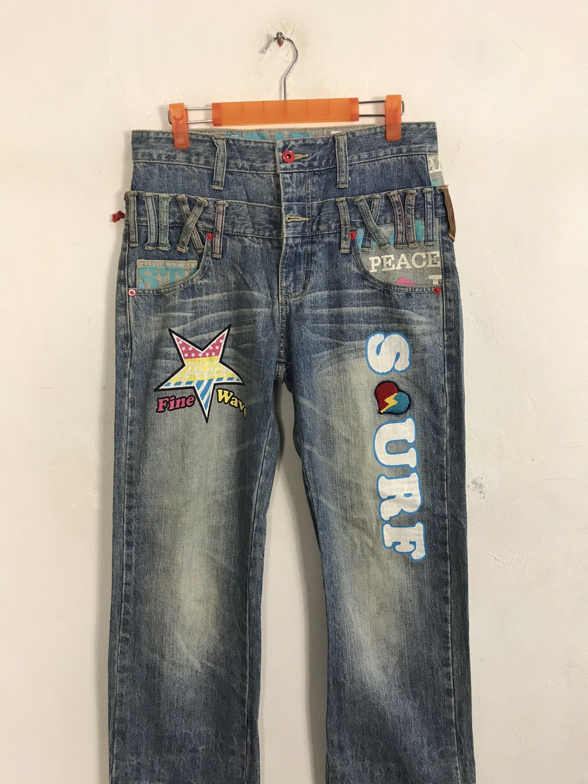 Japanese Brand × Vintage Clone Devgru Double Waist Denim Pant Jeans Unisex K1141j Size 30" / US 8 / IT 44 - 3 Thumbnail