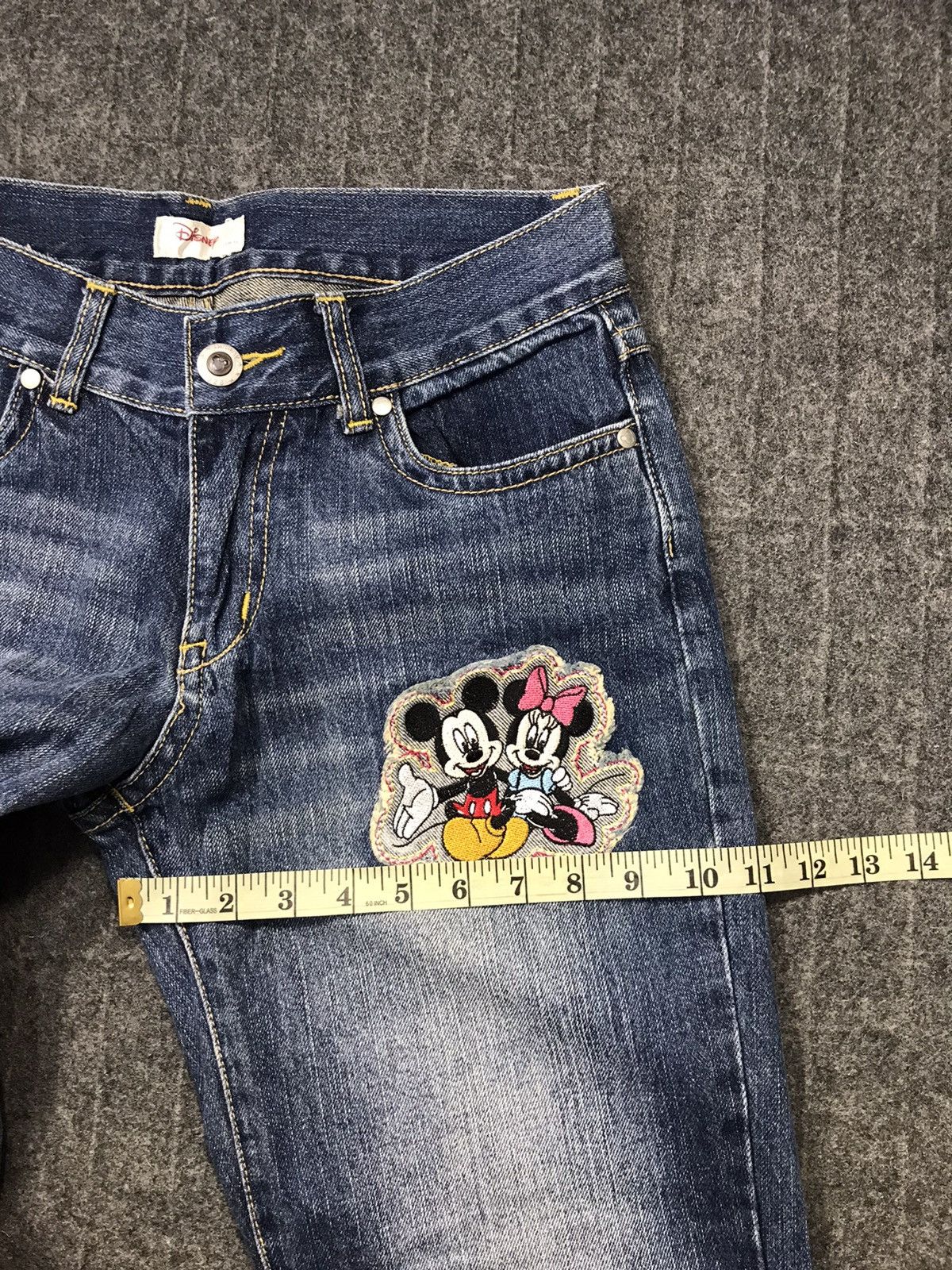 Disney Disney Mickey Mouse Patches Denim Pants Indigo Jeans K1143j Size 31" - 12 Thumbnail