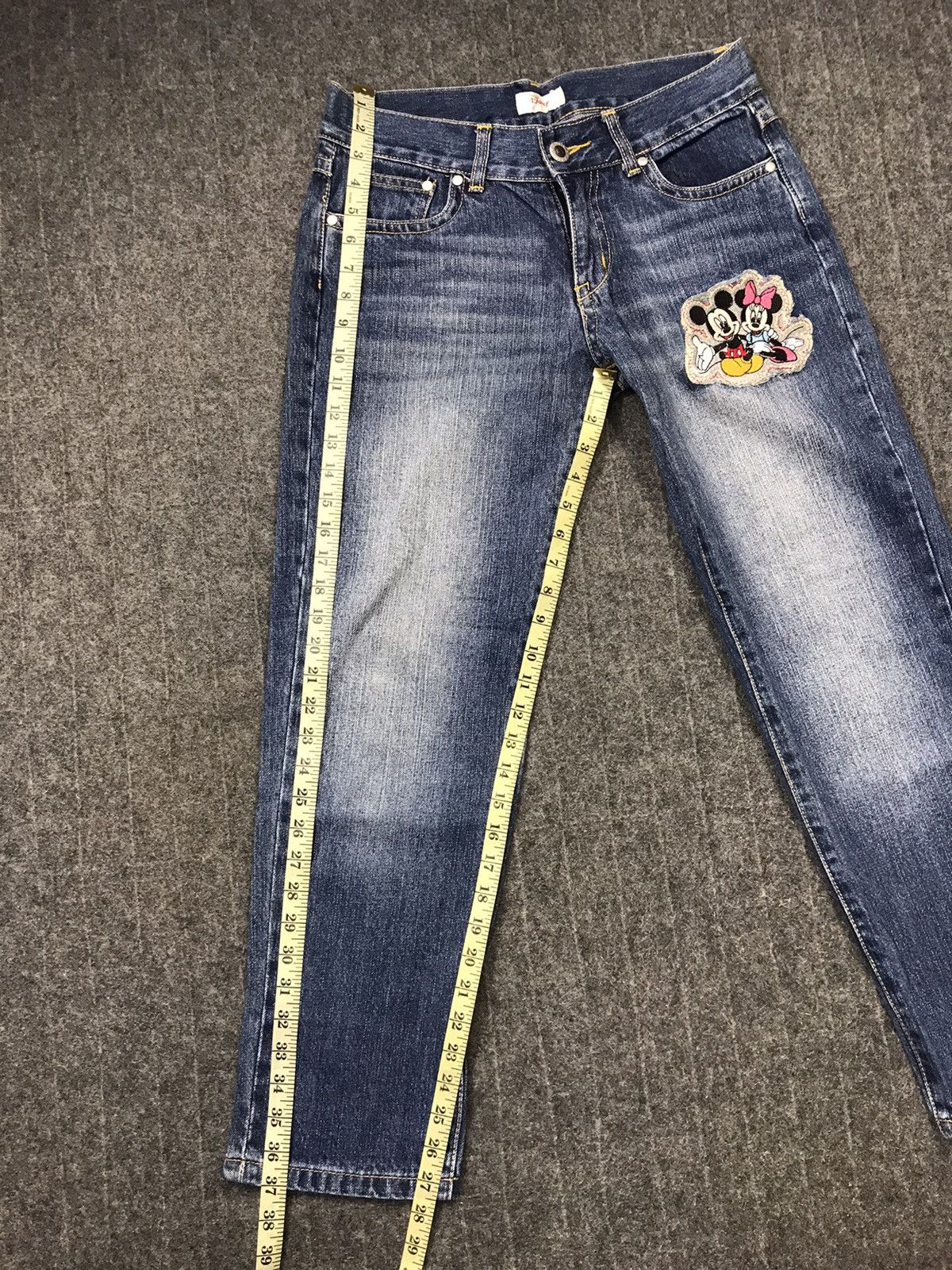 Disney Disney Mickey Mouse Patches Denim Pants Indigo Jeans K1143j Size 31" - 11 Thumbnail
