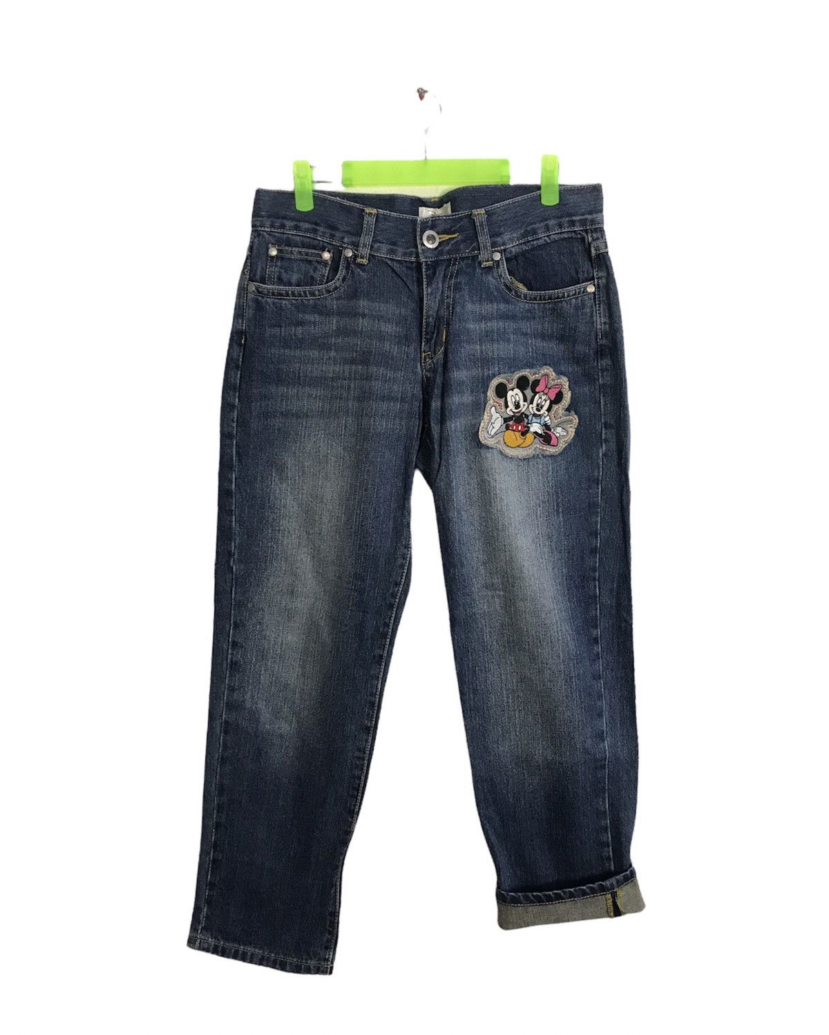 Disney Disney Mickey Mouse Patches Denim Pants Indigo Jeans K1143j Size 31" - 1 Thumbnail