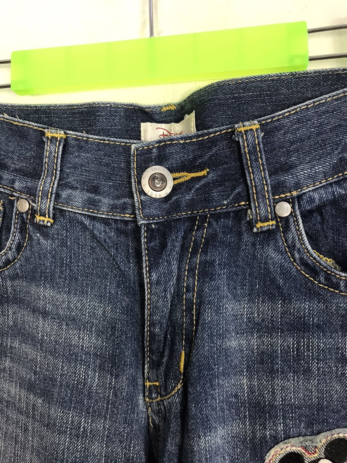 Disney Disney Mickey Mouse Patches Denim Pants Indigo Jeans K1143j Size 31" - 6 Thumbnail