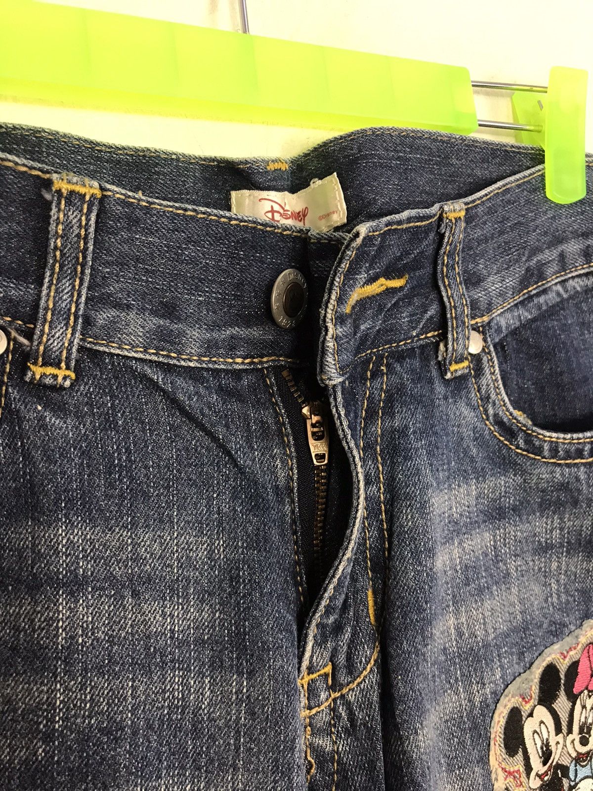 Disney Disney Mickey Mouse Patches Denim Pants Indigo Jeans K1143j Size 31" - 7 Thumbnail