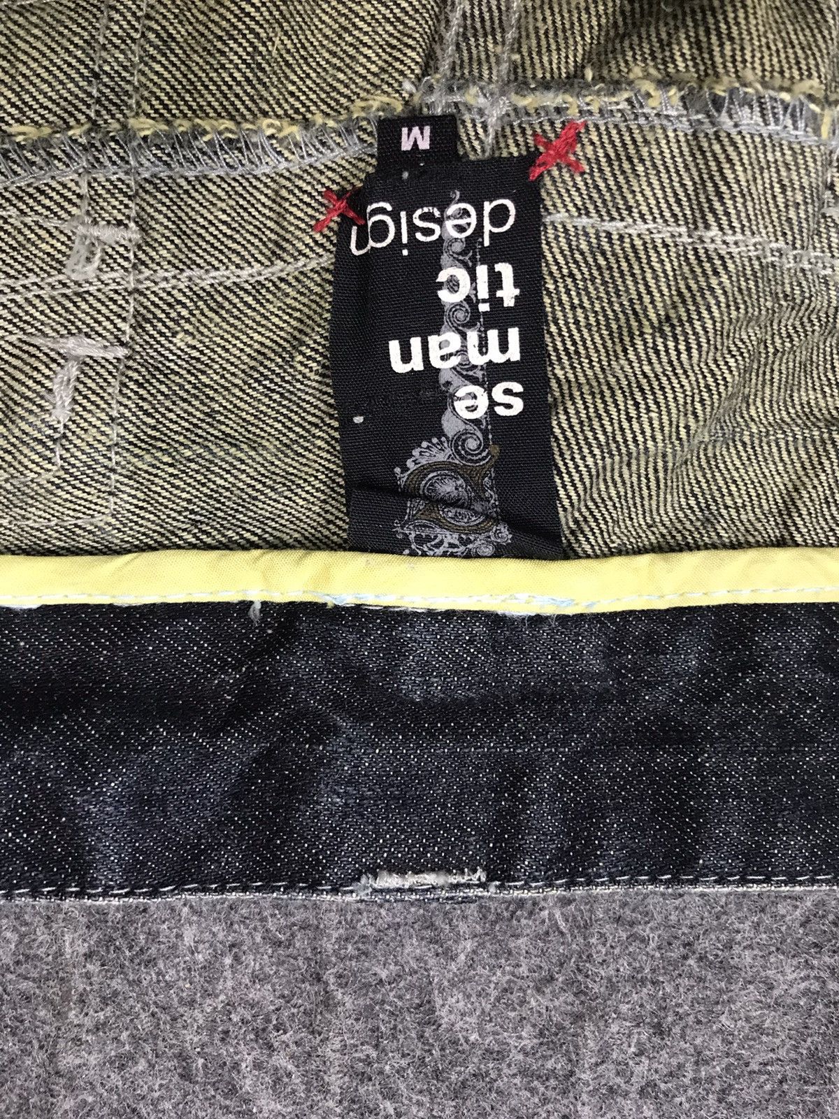 Japanese Brand × Vintage Semantic Design Pasta Denim Pants Distressed Denim Punk Size 31" - 11 Thumbnail