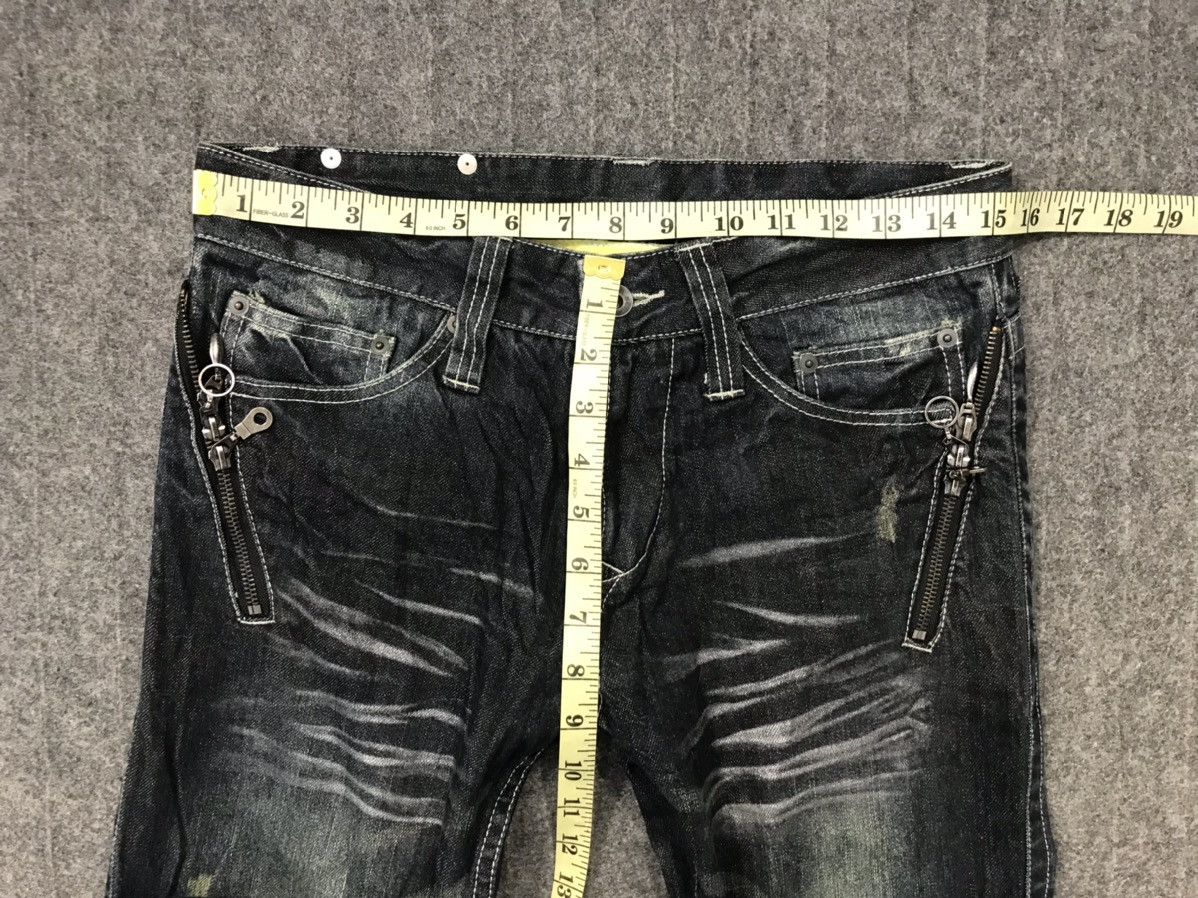 Japanese Brand × Vintage Semantic Design Pasta Denim Pants Distressed Denim Punk Size 31" - 14 Thumbnail