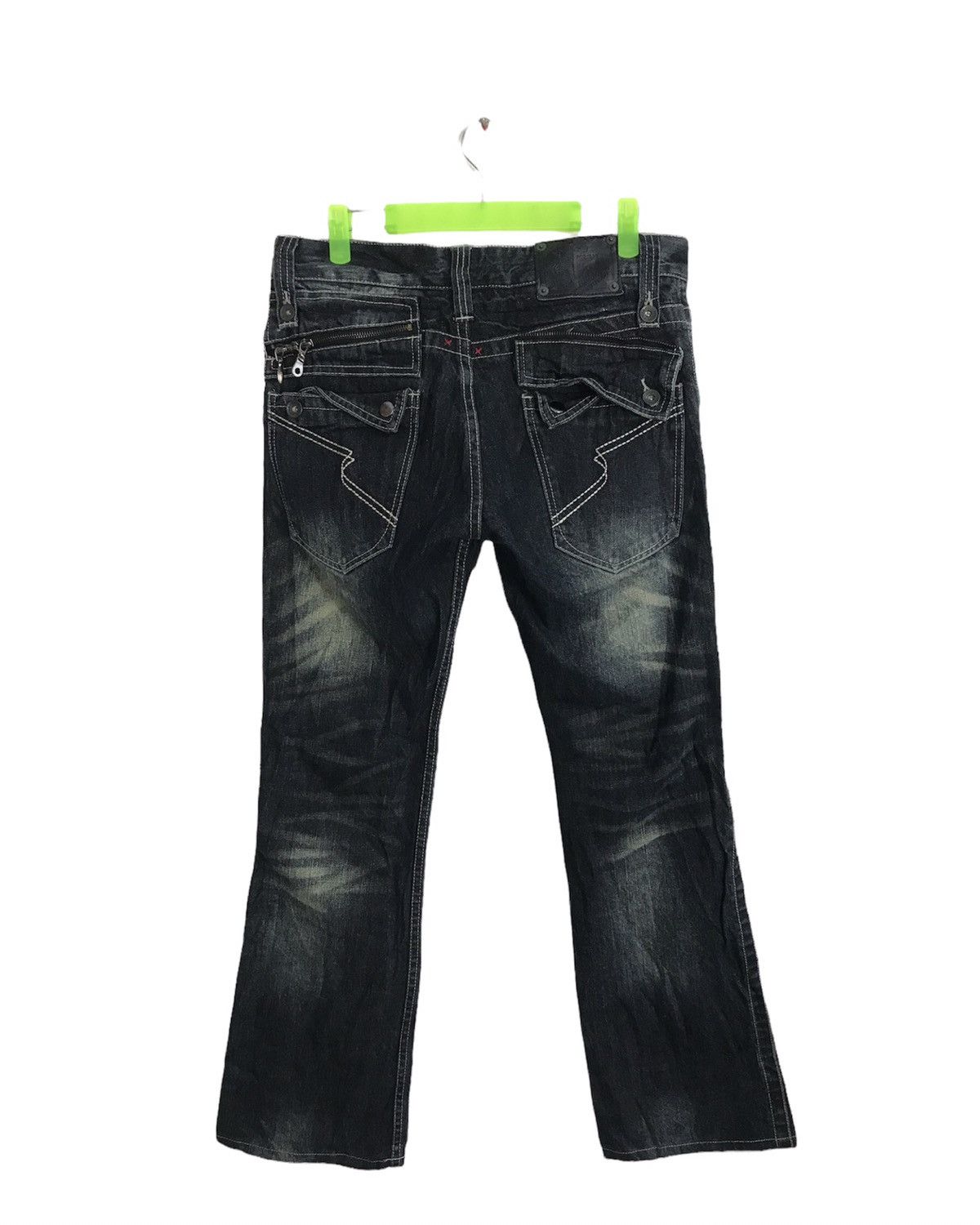 Japanese Brand × Vintage Semantic Design Pasta Denim Pants Distressed Denim Punk Size 31" - 2 Thumbnail