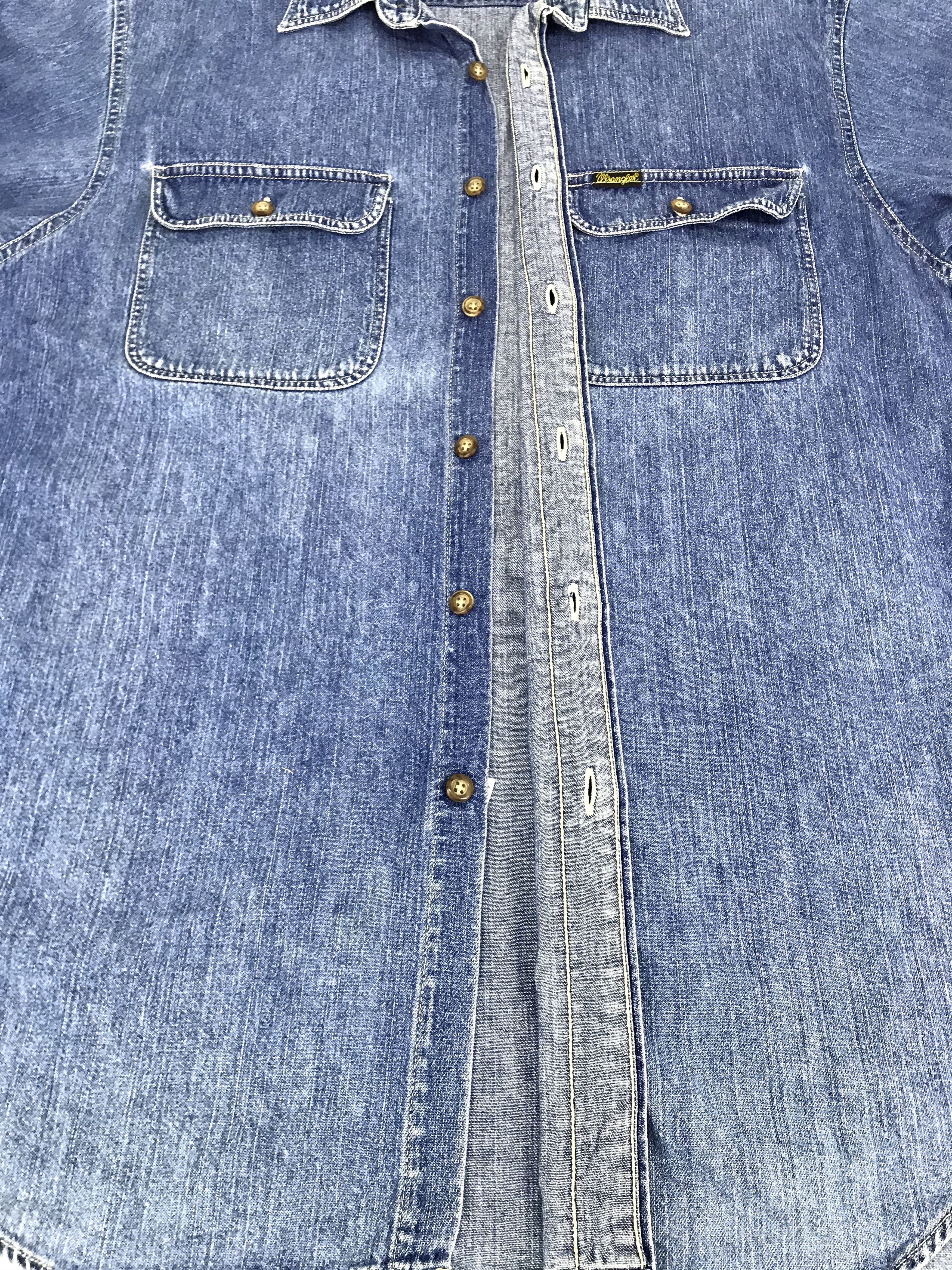Vintage × Wrangler Rare Vintage Wrangler Indigo Denim Jeans Western Flannel Size US XL / EU 56 / 4 - 5 Thumbnail
