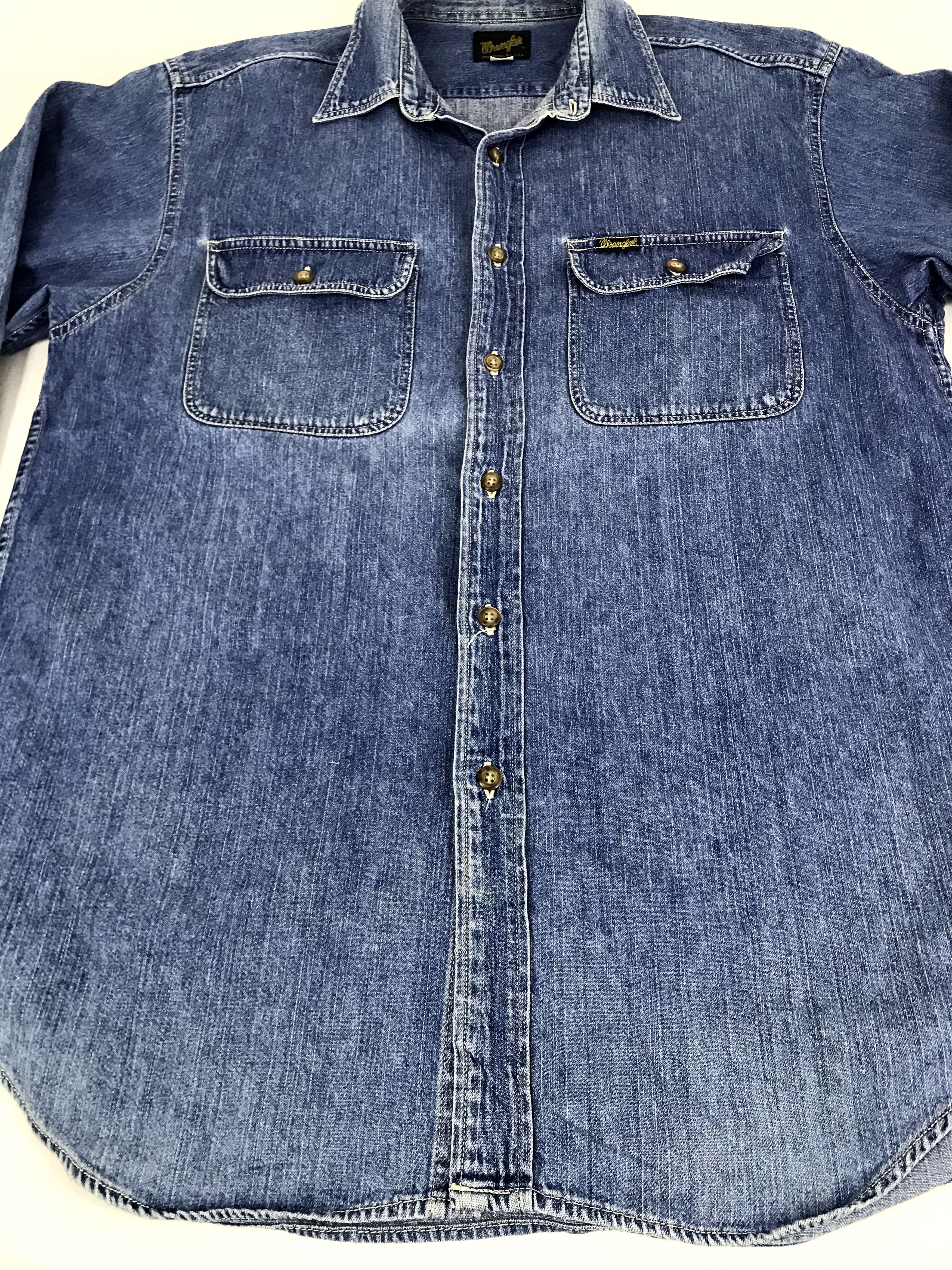 Vintage × Wrangler Rare Vintage Wrangler Indigo Denim Jeans Western Flannel Size US XL / EU 56 / 4 - 3 Thumbnail