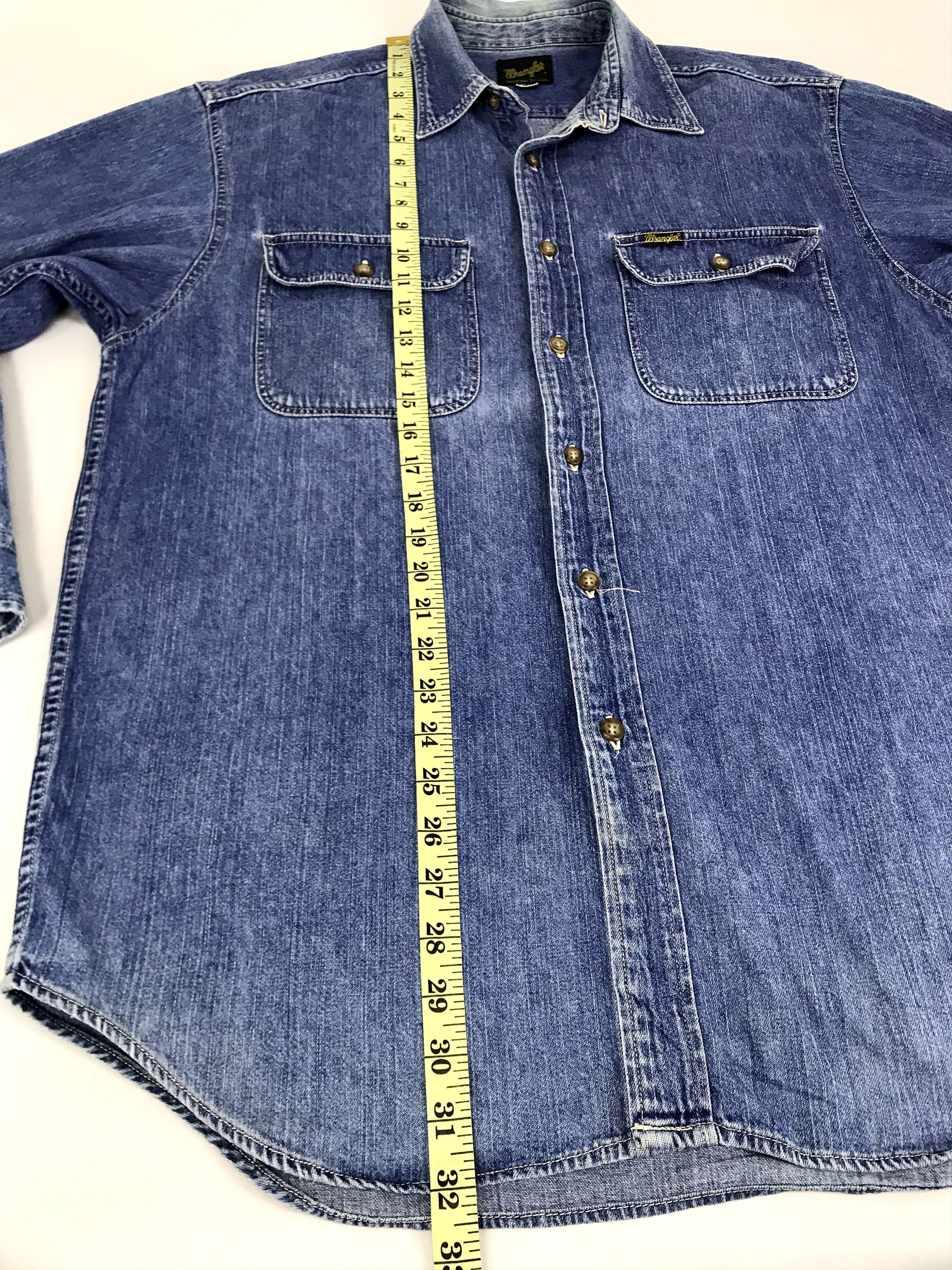 Vintage × Wrangler Rare Vintage Wrangler Indigo Denim Jeans Western Flannel Size US XL / EU 56 / 4 - 11 Thumbnail