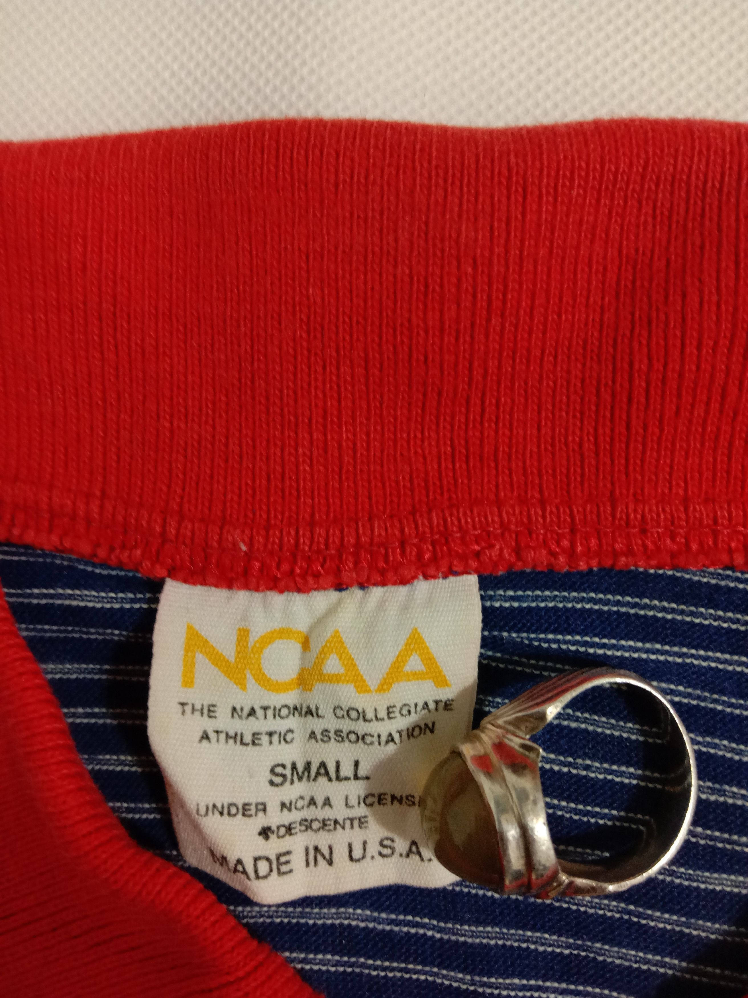 Descente VINTAGE 80s 90s NCAA Polo Tee Striped Athletic Size S / US 4 / IT 40 - 2 Thumbnail