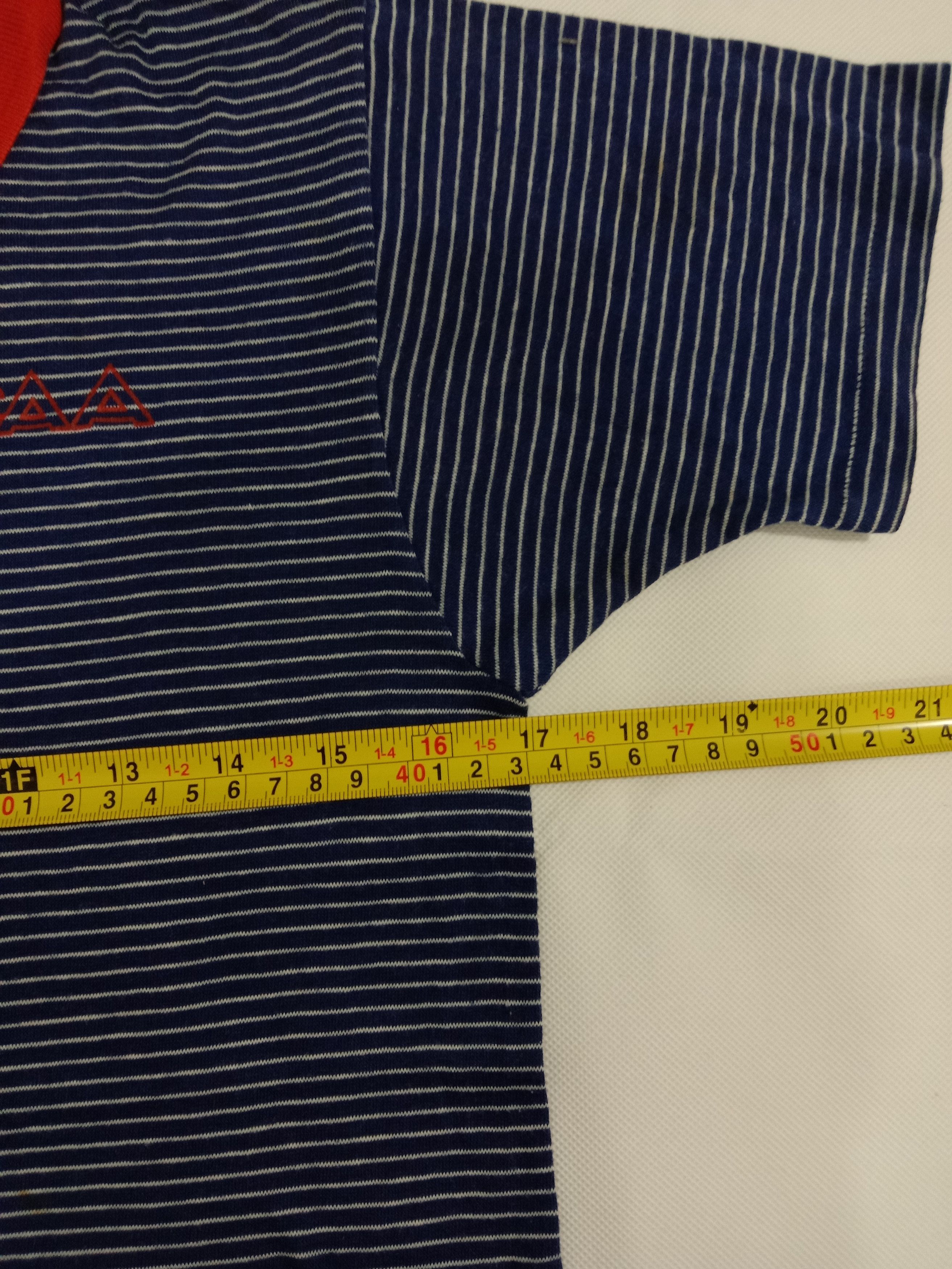 Descente VINTAGE 80s 90s NCAA Polo Tee Striped Athletic Size S / US 4 / IT 40 - 5 Thumbnail
