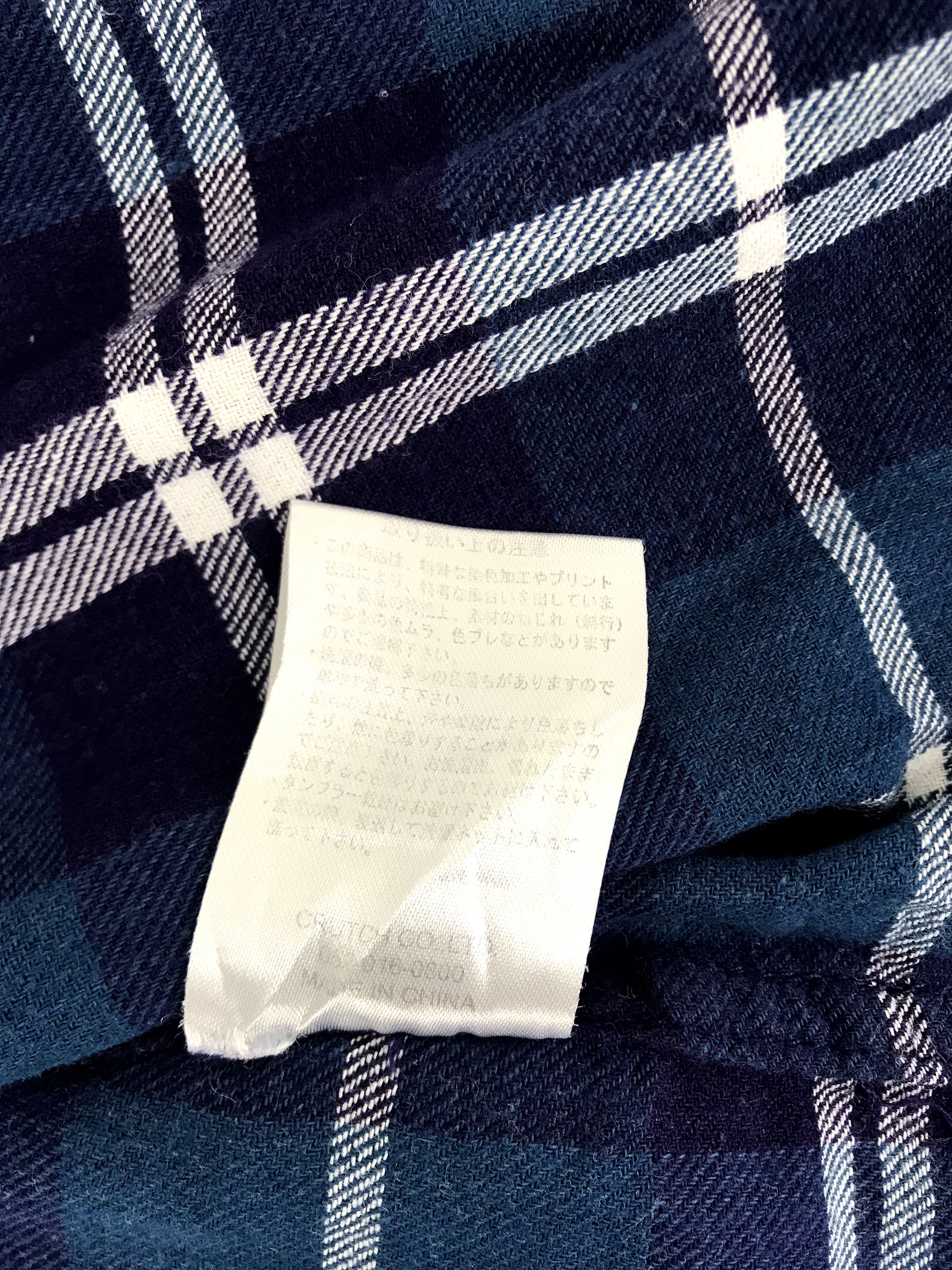 Flannel × Japanese Brand Vintage Style Hub & Spoke Flannel Unique Square Plaid Check Size US M / EU 48-50 / 2 - 8 Thumbnail
