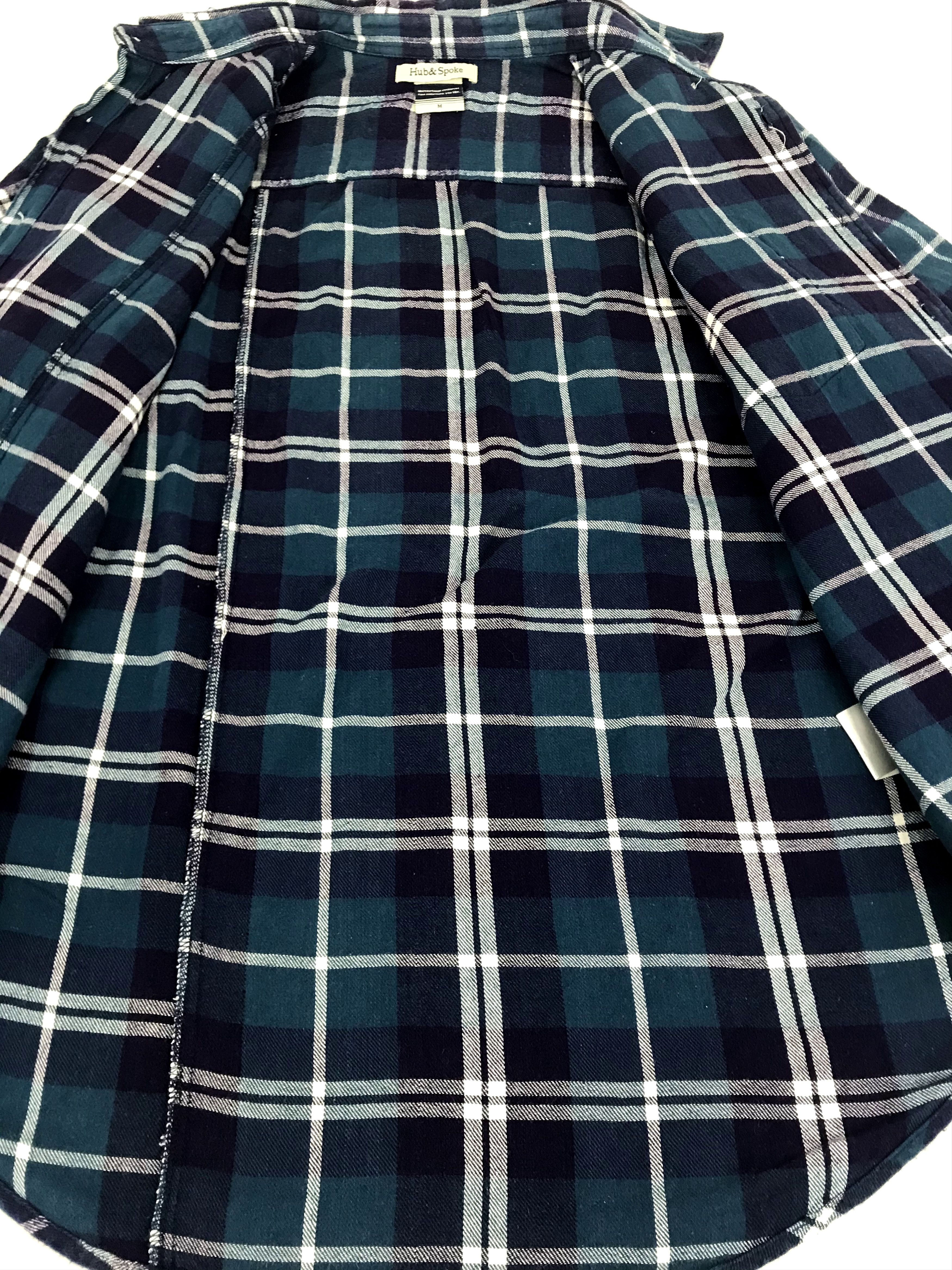 Flannel × Japanese Brand Vintage Style Hub & Spoke Flannel Unique Square Plaid Check Size US M / EU 48-50 / 2 - 5 Thumbnail
