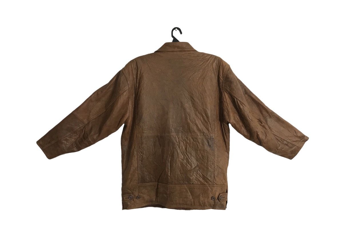 Genuine Leather × Vintage Robo Imperial Air Ways Aviator Leather Jacket Padded K1137j Size US M / EU 48-50 / 2 - 8 Thumbnail