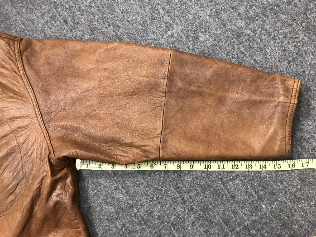 Genuine Leather × Vintage Robo Imperial Air Ways Aviator Leather Jacket Padded K1137j Size US M / EU 48-50 / 2 - 11 Thumbnail