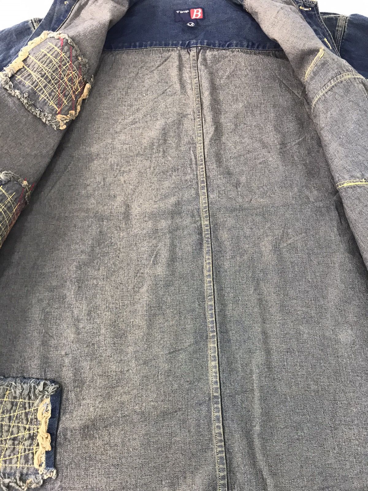 Vintage B Design Western Denim Jeans Patchwork Jacket Button Up Size US L / EU 52-54 / 3 - 5 Thumbnail