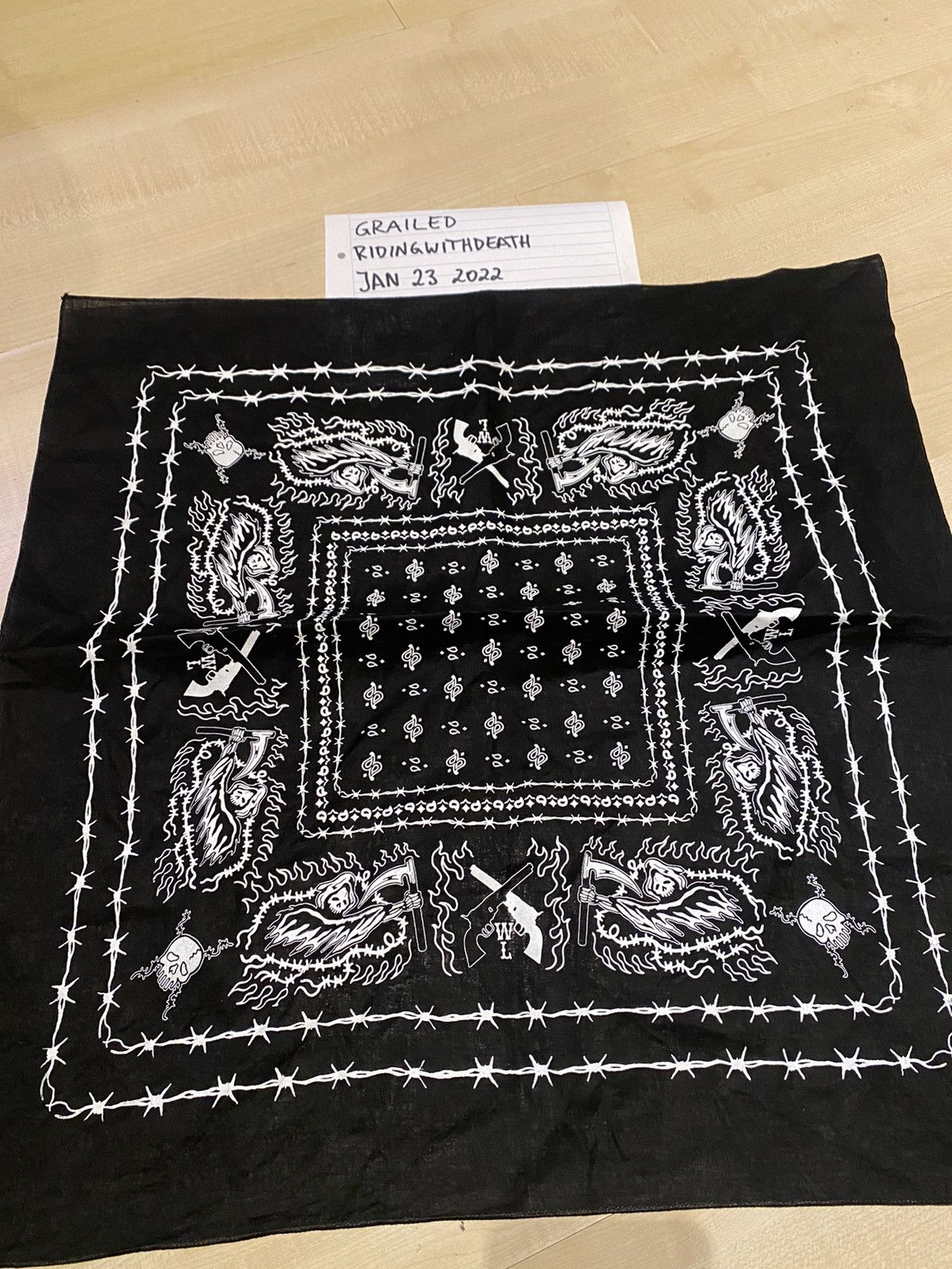 Warren Lotas Warren Lotas black bandana Size ONE SIZE - 3 Thumbnail