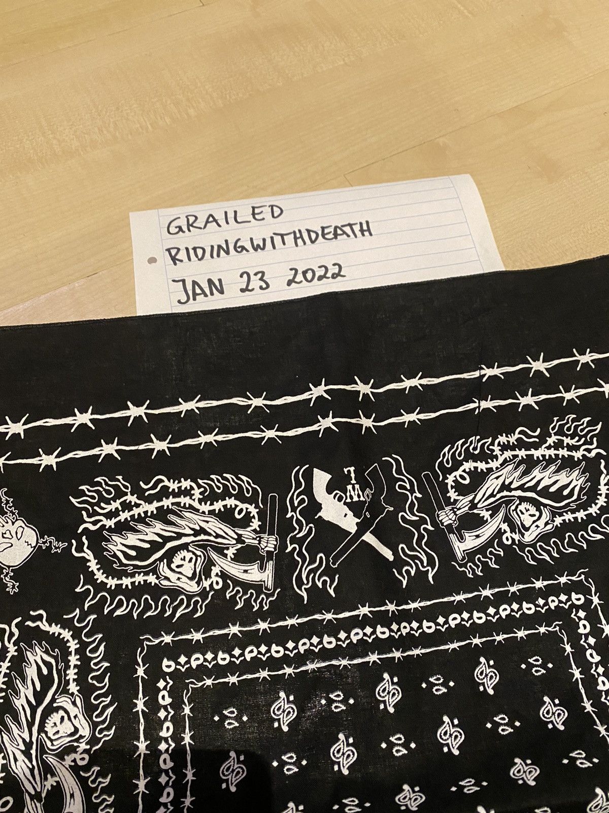 Warren Lotas Warren Lotas black bandana Size ONE SIZE - 4 Thumbnail
