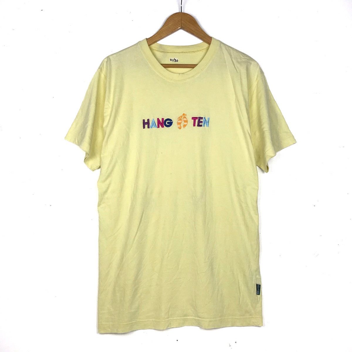 Hang Ten × Vintage Vintage 90s Hang Ten Multicolour Embroidered T Shirt Size US L / EU 52-54 / 3 - 1 Thumbnail