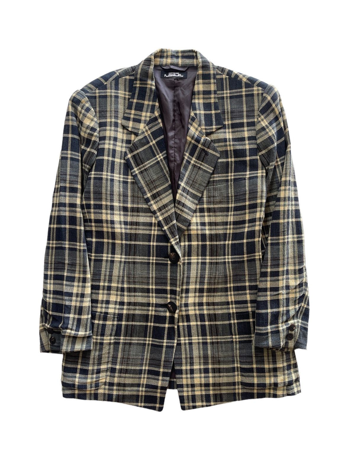 image of Issey Miyake Permanente Tartan Coats, Women's (Size Medium)