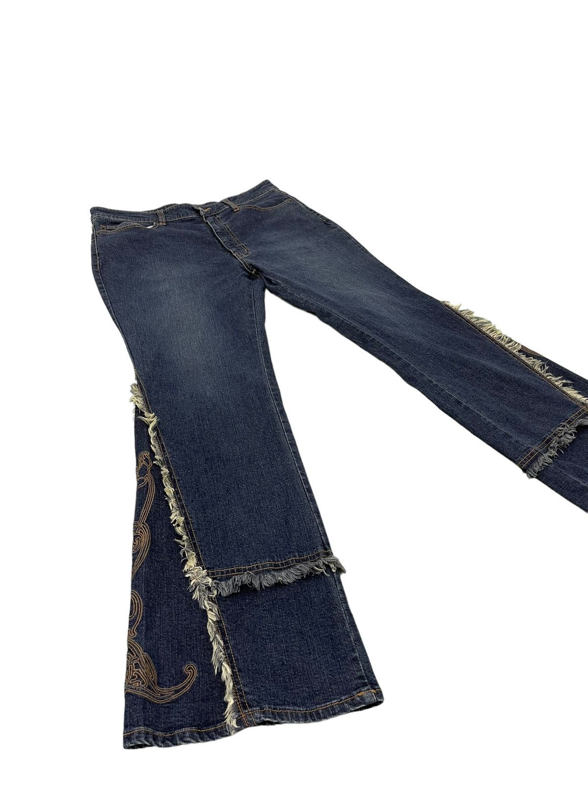 Japanese Brand Flare Jeans Slim Flash Shaggy Stretch Denim Boot Cut 1🟦7 Size US 34 / EU 50 - 1 Thumbnail