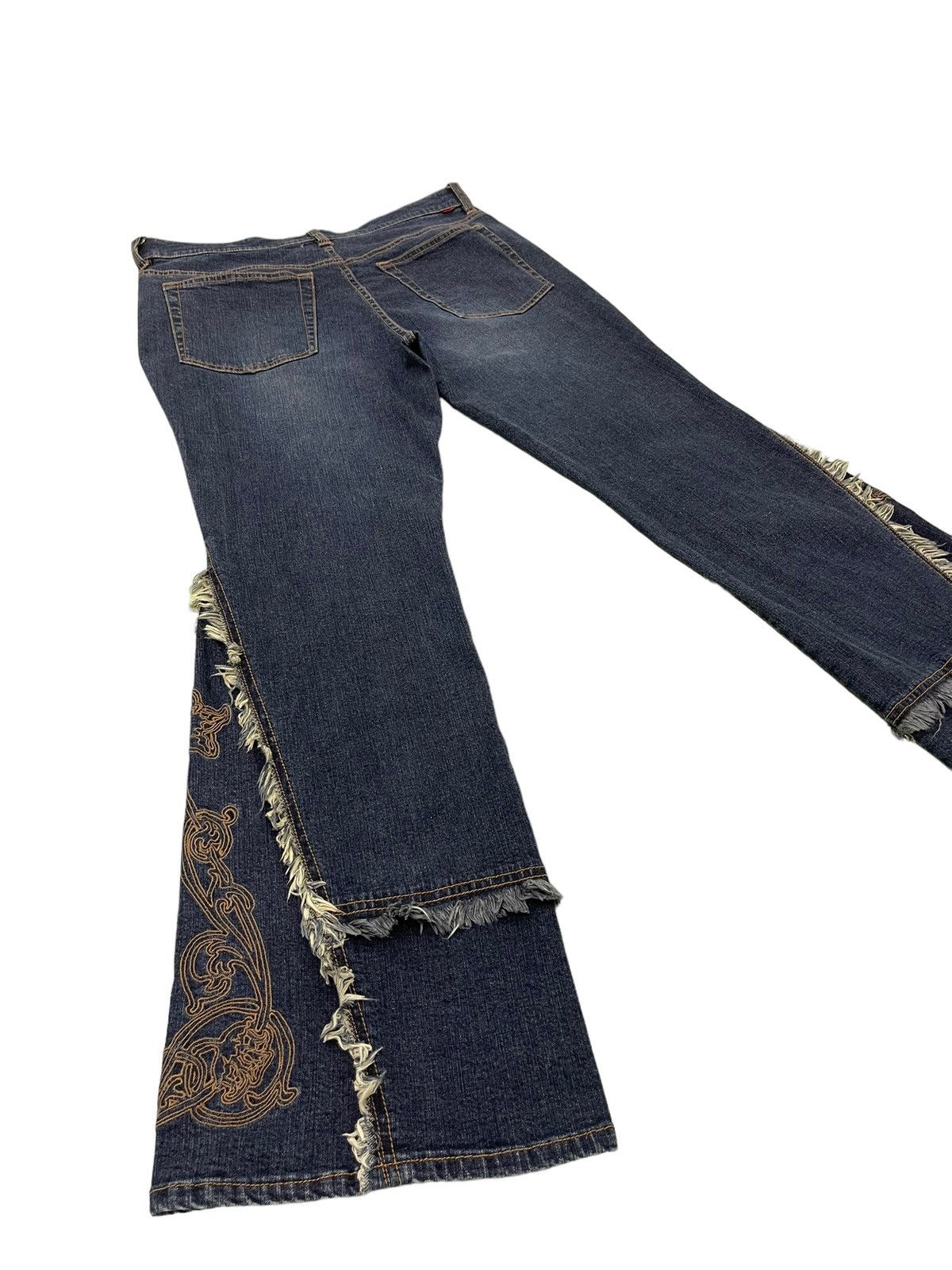 Japanese Brand Flare Jeans Slim Flash Shaggy Stretch Denim Boot Cut 1🟦7 Size US 34 / EU 50 - 11 Thumbnail