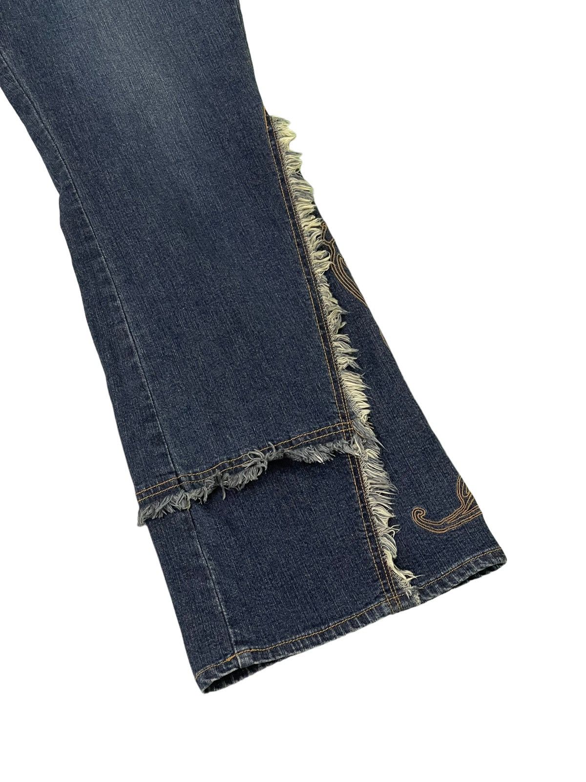 Japanese Brand Flare Jeans Slim Flash Shaggy Stretch Denim Boot Cut 1🟦7 Size US 34 / EU 50 - 4 Thumbnail