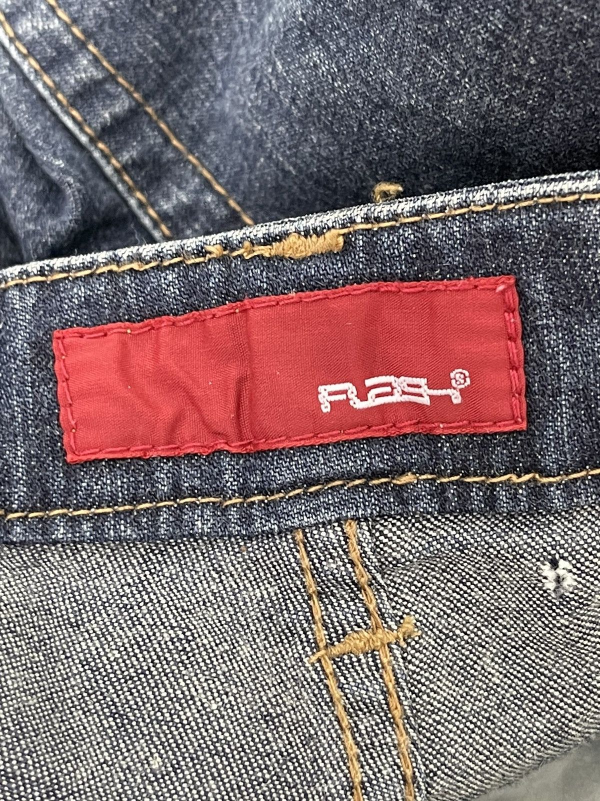 Japanese Brand Flare Jeans Slim Flash Shaggy Stretch Denim Boot Cut 1🟦7 Size US 34 / EU 50 - 18 Thumbnail