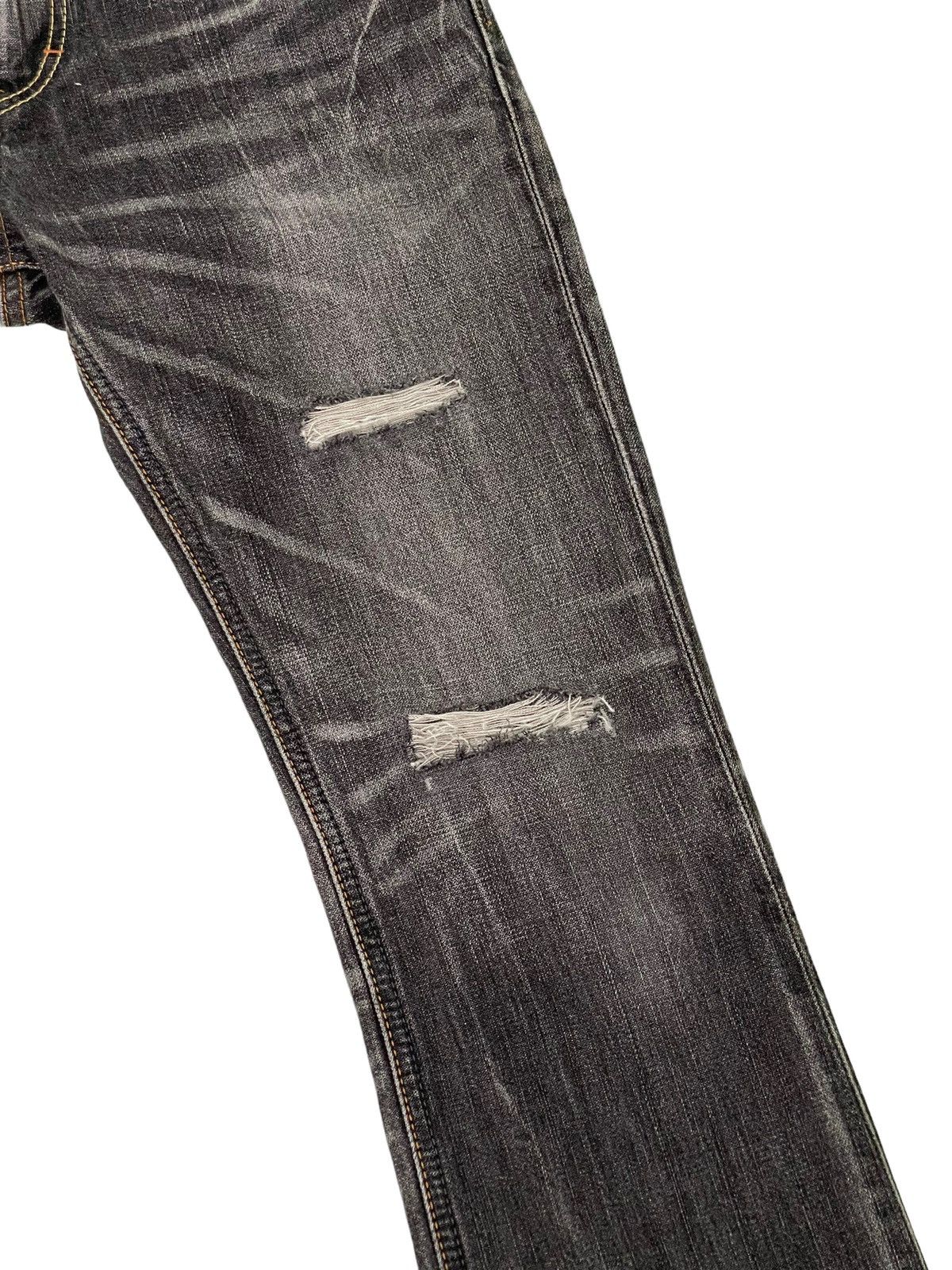 Japanese Brand Flare Jeans Wrangler Distress Denim Acid Wash Boot Cut 1🟦7 Size US 31 - 7 Thumbnail