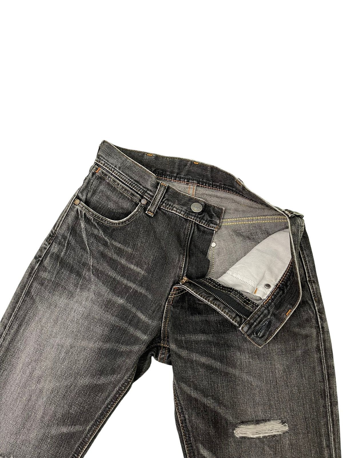 Japanese Brand Flare Jeans Wrangler Distress Denim Acid Wash Boot Cut 1🟦7 Size US 31 - 11 Thumbnail