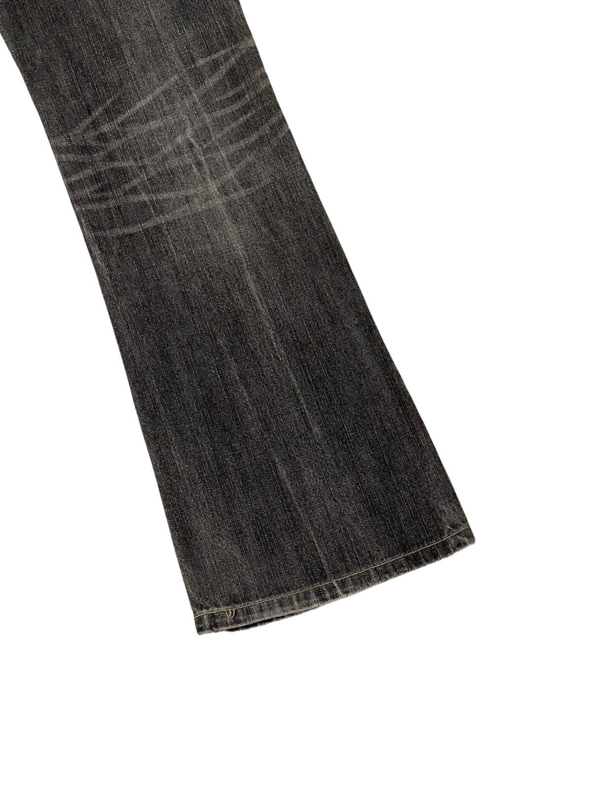 Japanese Brand Flare Jeans Wrangler Distress Denim Acid Wash Boot Cut 1🟦7 Size US 31 - 15 Thumbnail