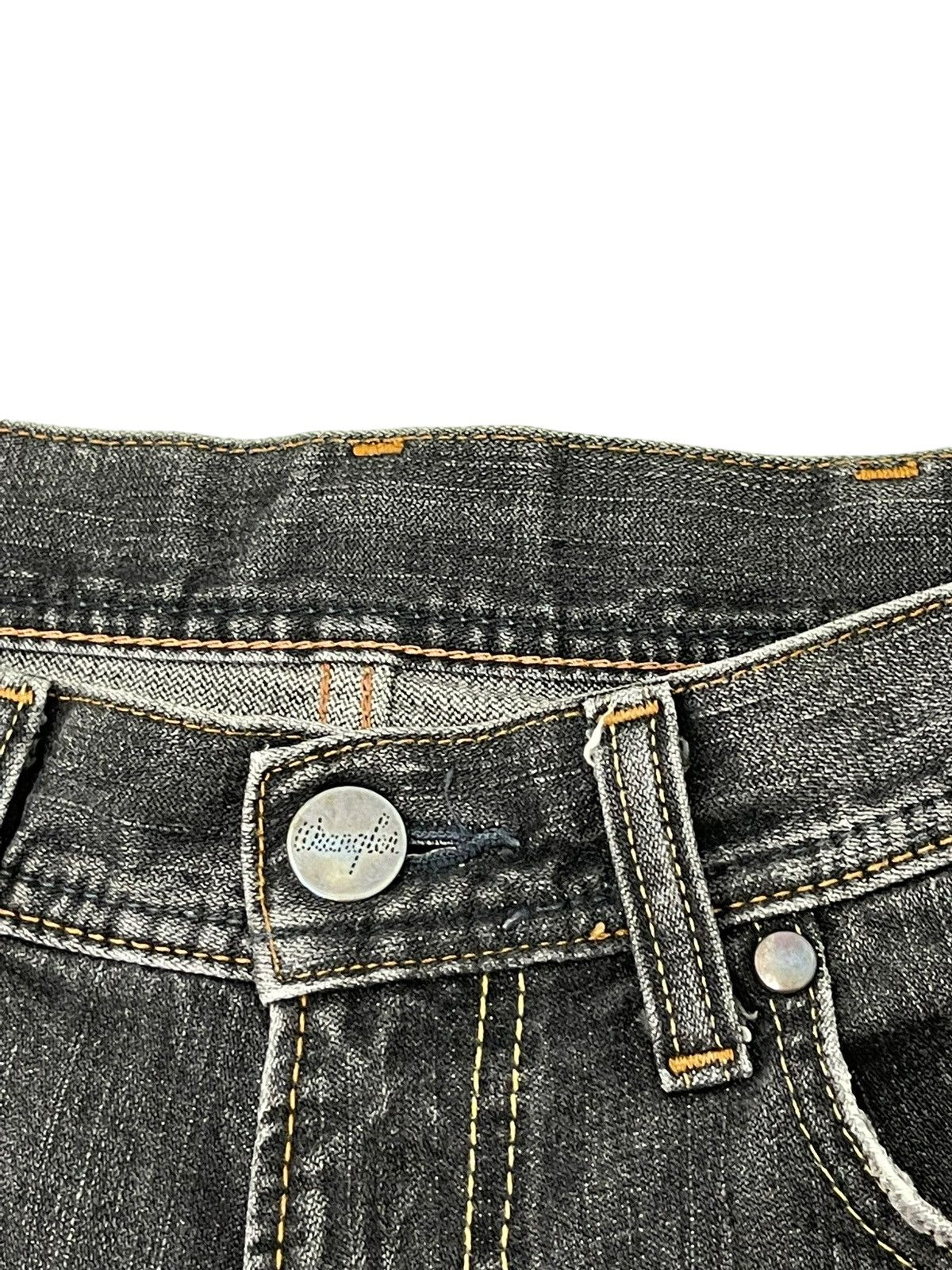 Japanese Brand Flare Jeans Wrangler Distress Denim Acid Wash Boot Cut 1🟦7 Size US 31 - 10 Thumbnail