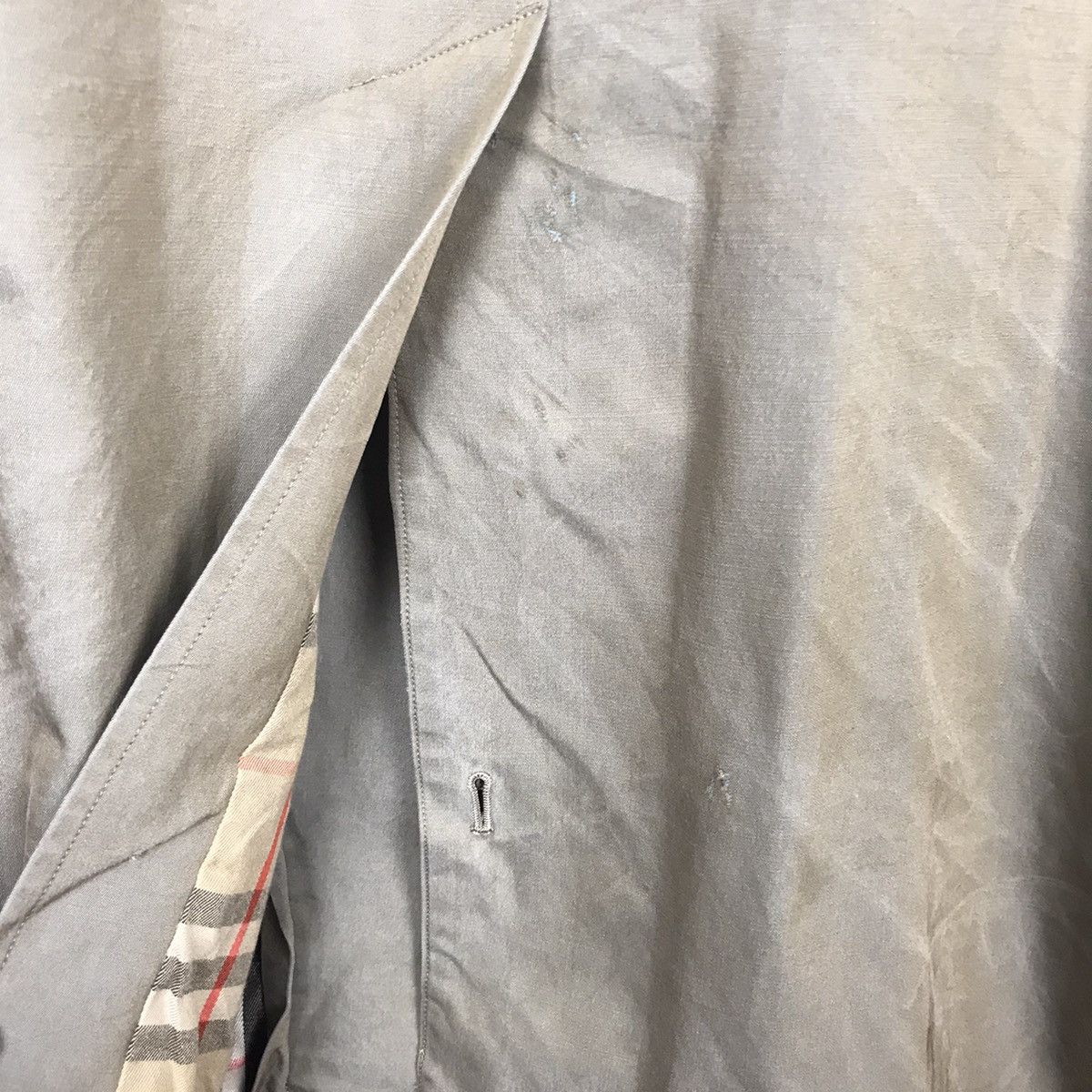 Burberry × Vintage Burberrys Long Coat Wax Cotton Nova Check Inside Jacket Size US L / EU 52-54 / 3 - 9 Thumbnail