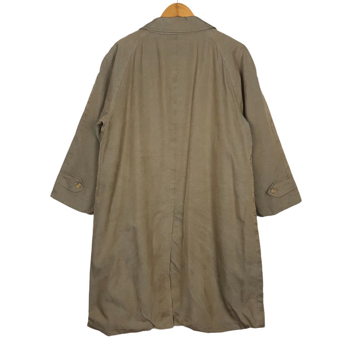 Burberry × Vintage Burberrys Long Coat Wax Cotton Nova Check Inside Jacket Size US L / EU 52-54 / 3 - 2 Thumbnail