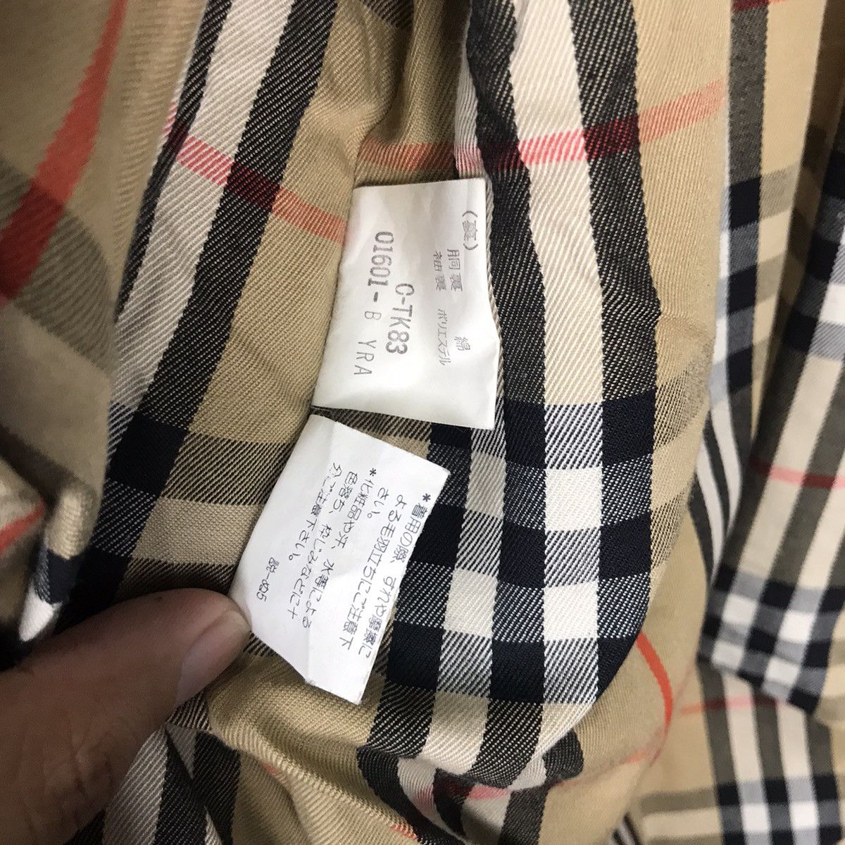 Burberry × Vintage Burberrys Long Coat Wax Cotton Nova Check Inside Jacket Size US L / EU 52-54 / 3 - 7 Thumbnail