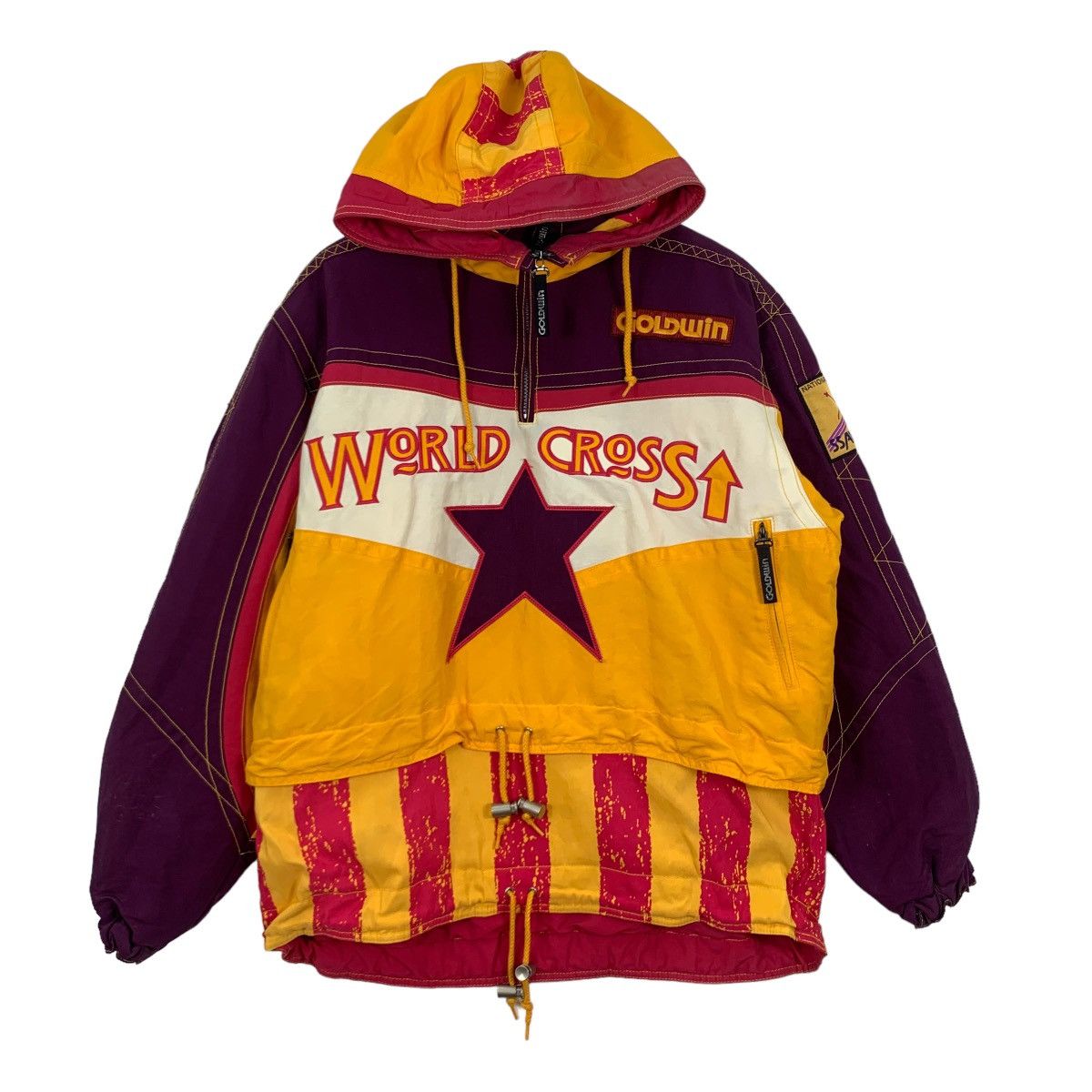 Goldwin × Vintage Vintage 90s Goldwin World Cross Half Zip Ski Jacket Size US XL / EU 56 / 4 - 1 Thumbnail