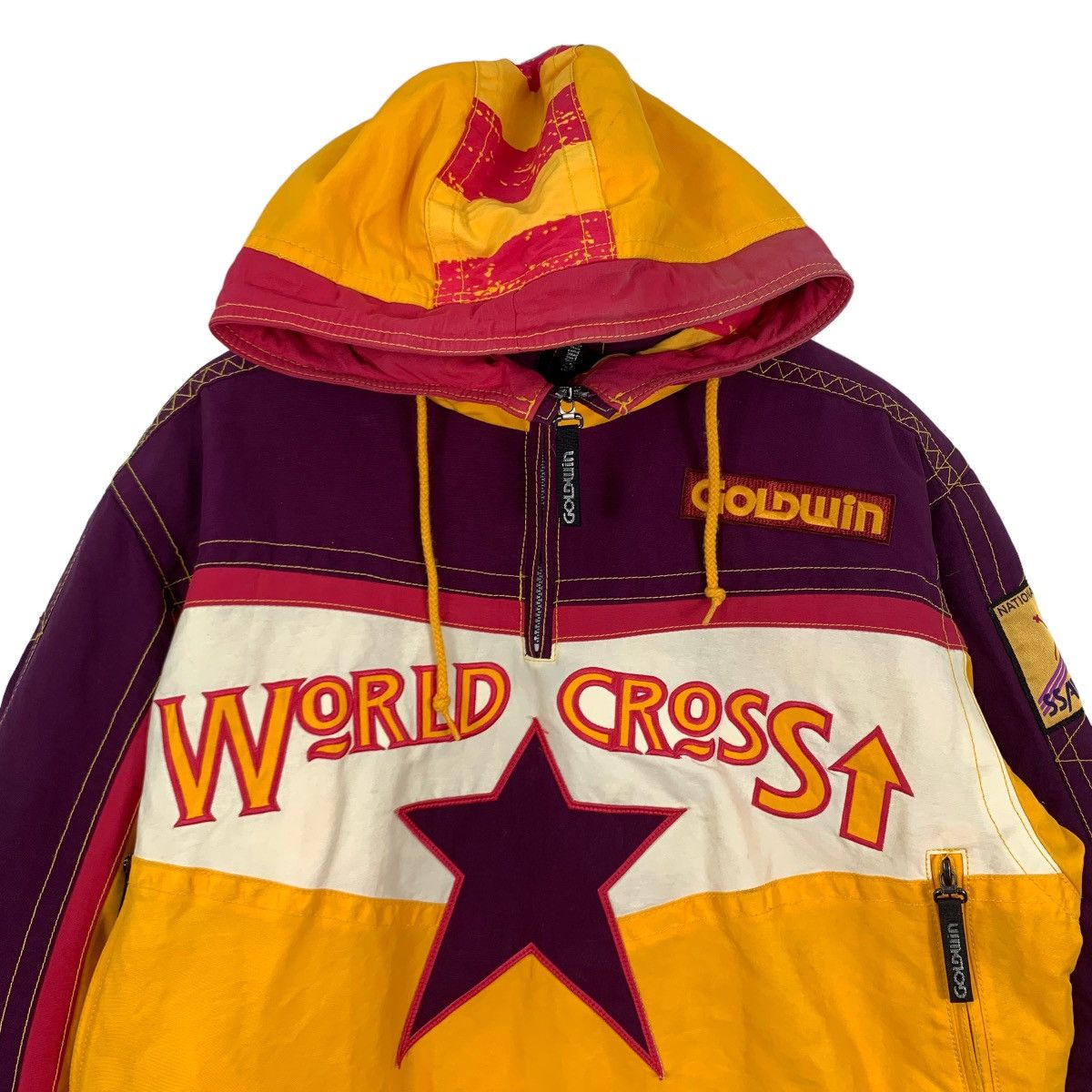 Goldwin × Vintage Vintage 90s Goldwin World Cross Half Zip Ski Jacket Size US XL / EU 56 / 4 - 2 Thumbnail