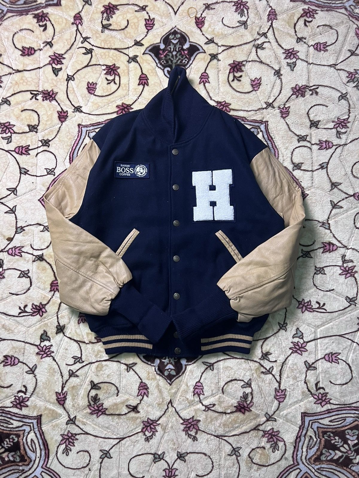 Japanese Brand × Vintage Vintage Suntory Coffee Boss Embroidered Logo Varsity Jacket Size US L / EU 52-54 / 3 - 17 Thumbnail