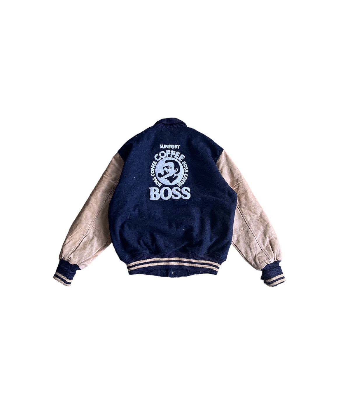 Japanese Brand × Vintage Vintage Suntory Coffee Boss Embroidered Logo Varsity Jacket Size US L / EU 52-54 / 3 - 2 Thumbnail