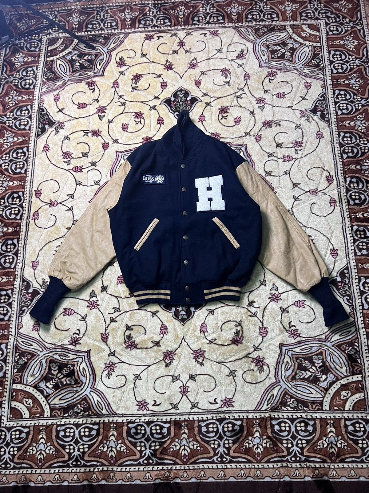 Japanese Brand × Vintage Vintage Suntory Coffee Boss Embroidered Logo Varsity Jacket Size US L / EU 52-54 / 3 - 15 Thumbnail