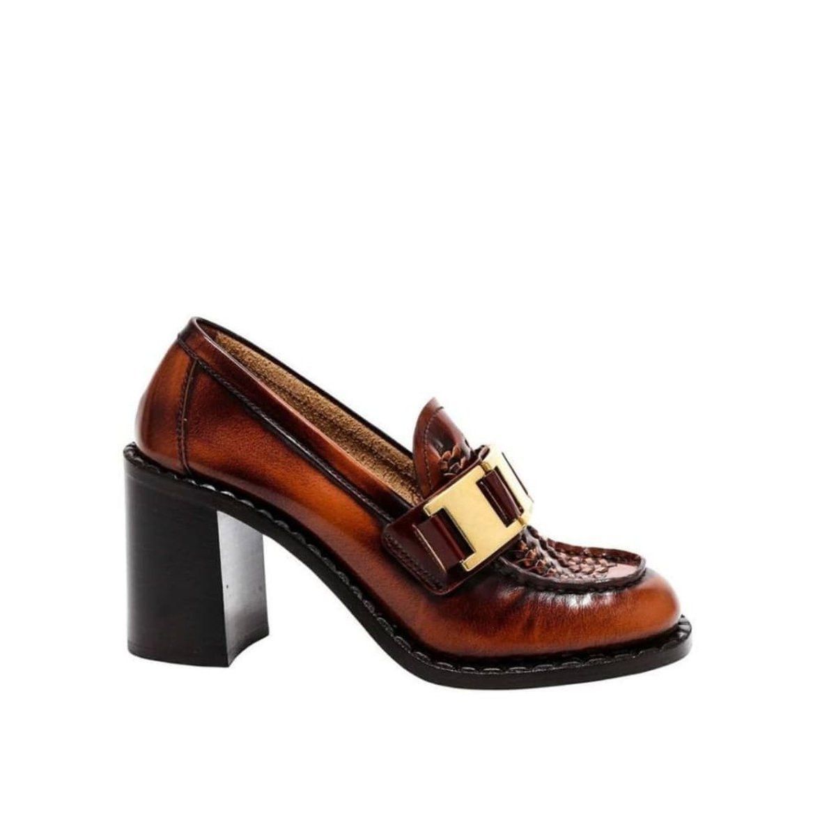 Leather Loafer Pumps