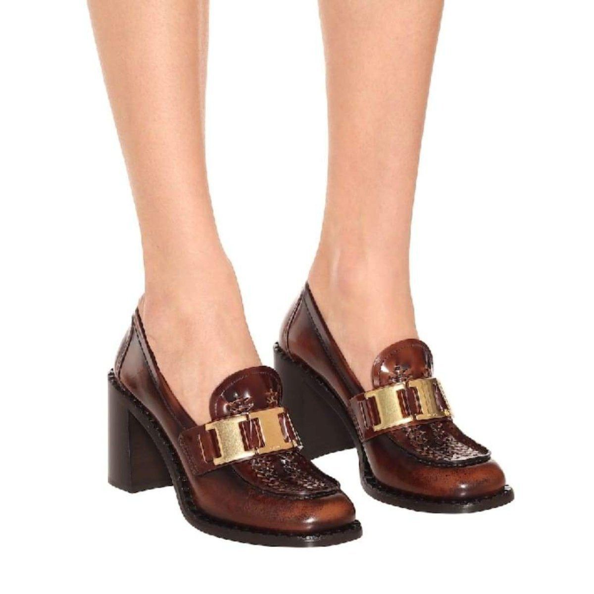 Prada Leather Loafer Pumps Size US 7 / IT 37 - 6 Thumbnail