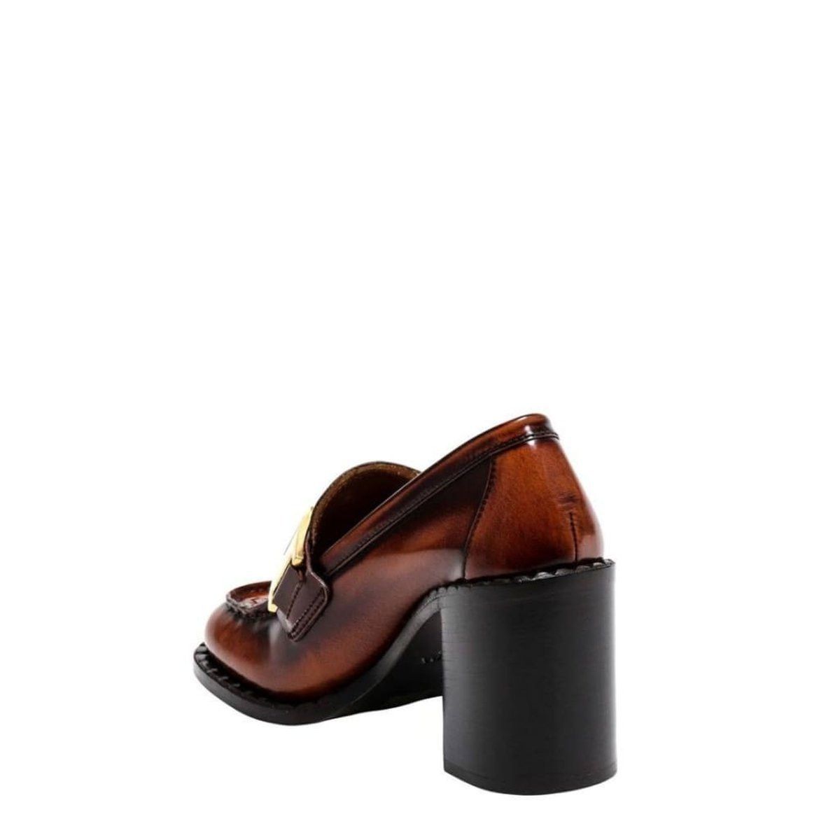 Prada Leather Loafer Pumps Size US 7 / IT 37 - 4 Thumbnail