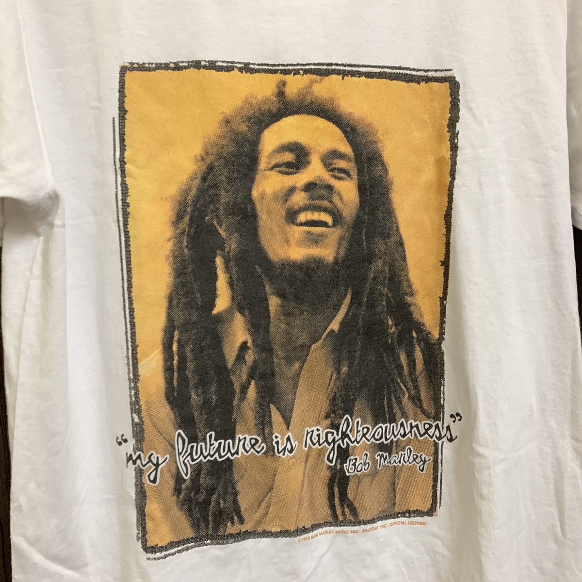 Band Tees Vintage 90's Bob Marley Reggae Rock Jamaica Rasta T Shirt Size US L / EU 52-54 / 3 - 3 Thumbnail