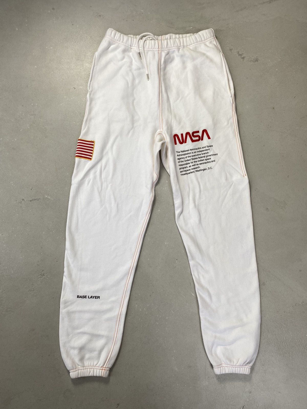 Heron Preston SS18 NASA Sweatpants in White | Grailed