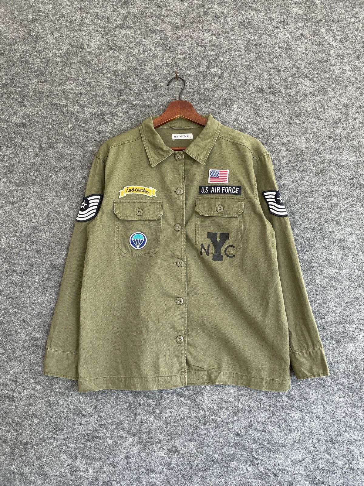 image of Military Browny Army Jacket in Army Green, Men's (Size Medium)