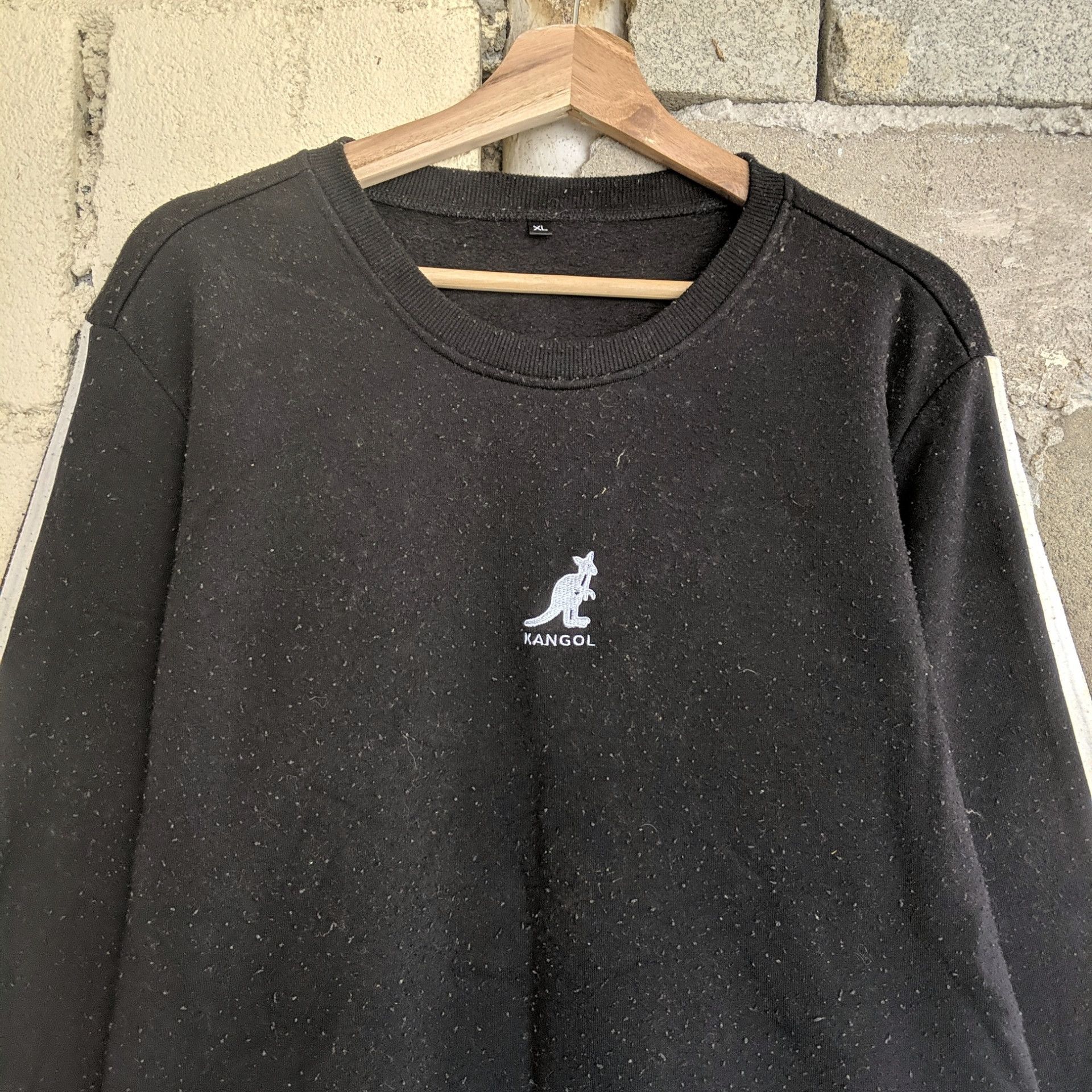 Japanese Brand × Vintage Vintage Kangol Black Sweatshirt Rare Size US L / EU 52-54 / 3 - 2 Thumbnail